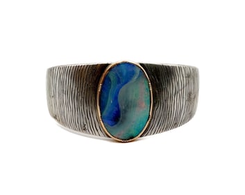 Brooke Gregson 18K Gold, Sterling Silver & Opal Cuff