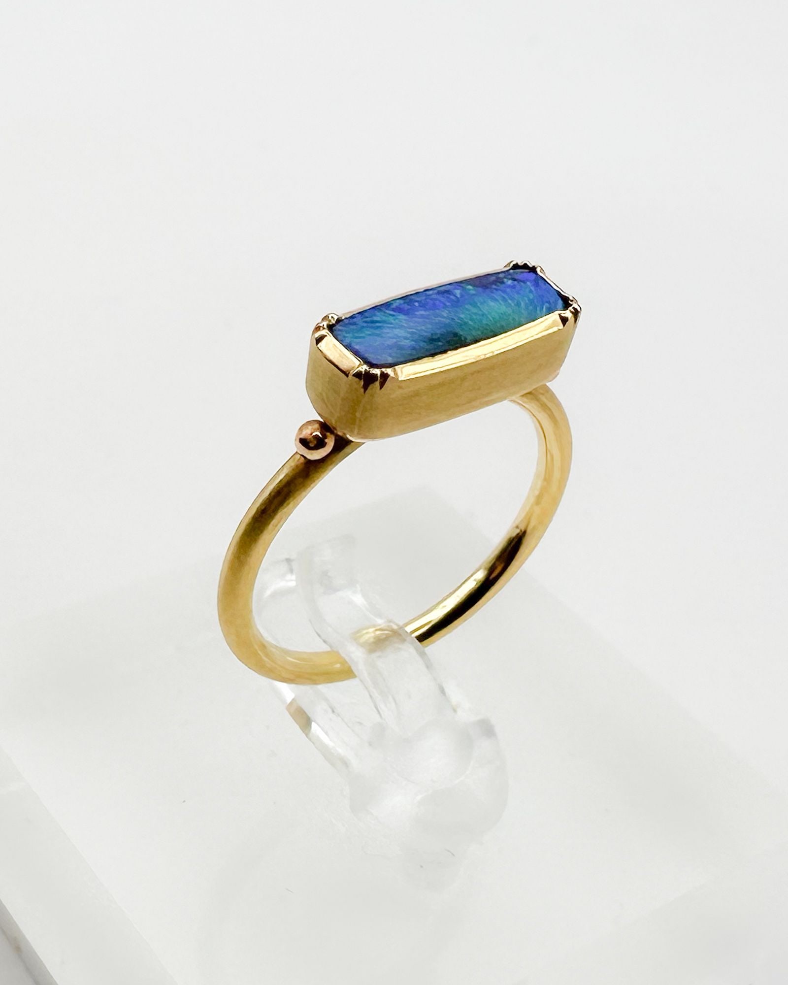 Brooke Gregson 18K Yellow Gold Rectangular Opal Ring, Size 6.25 (1 of 3)