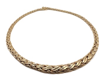 Tiffany & Co. 14K Yellow Gold Russian Weave Chain Necklace
