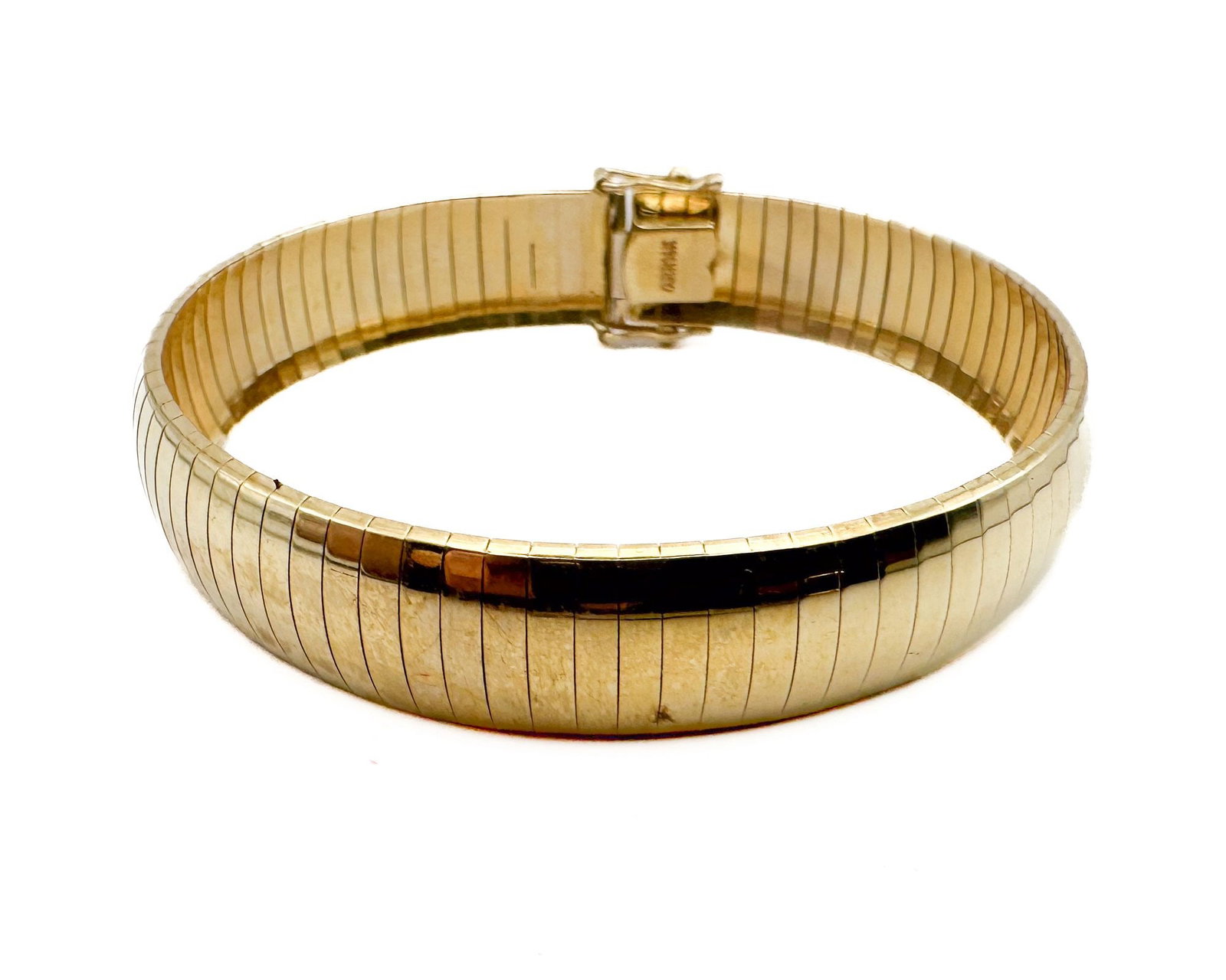 14K Yellow Gold Omega Link Chain Bracelet (1 of 4)