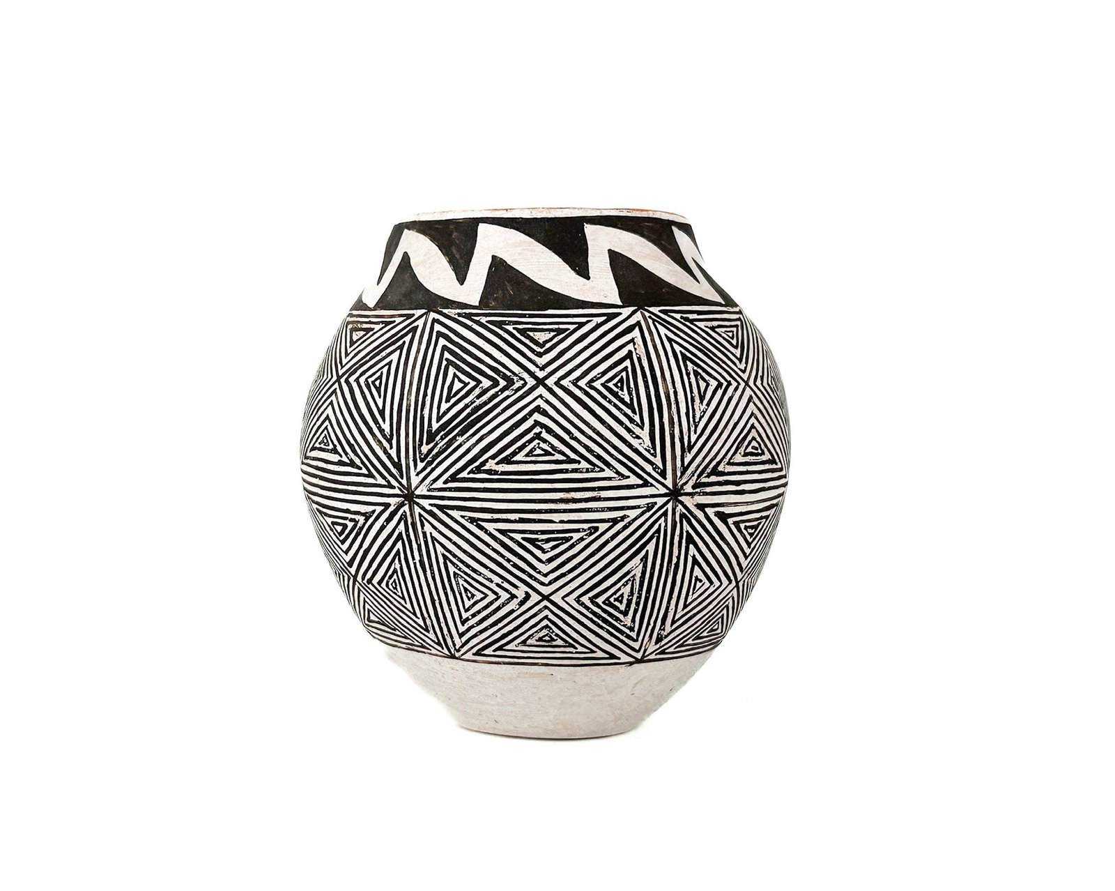 L. Aragon, Acoma Pueblo, Terracotta Pottery Vessel, Southwest American Indian (1 of 6)