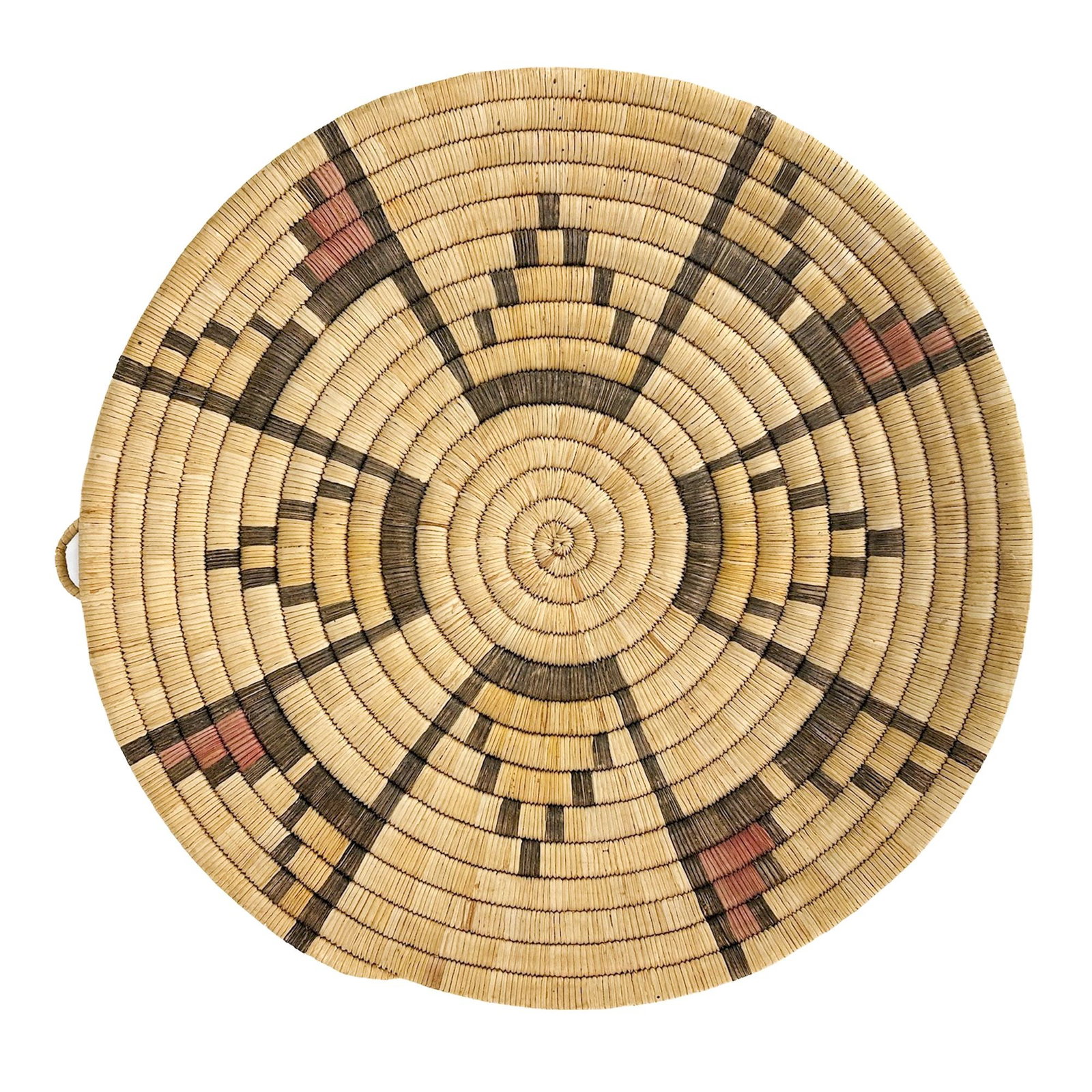 Hopi Second Mesa, Coil Polychrome Basket, Mid 20th Century, Southwest American Indian (1 of 4)
