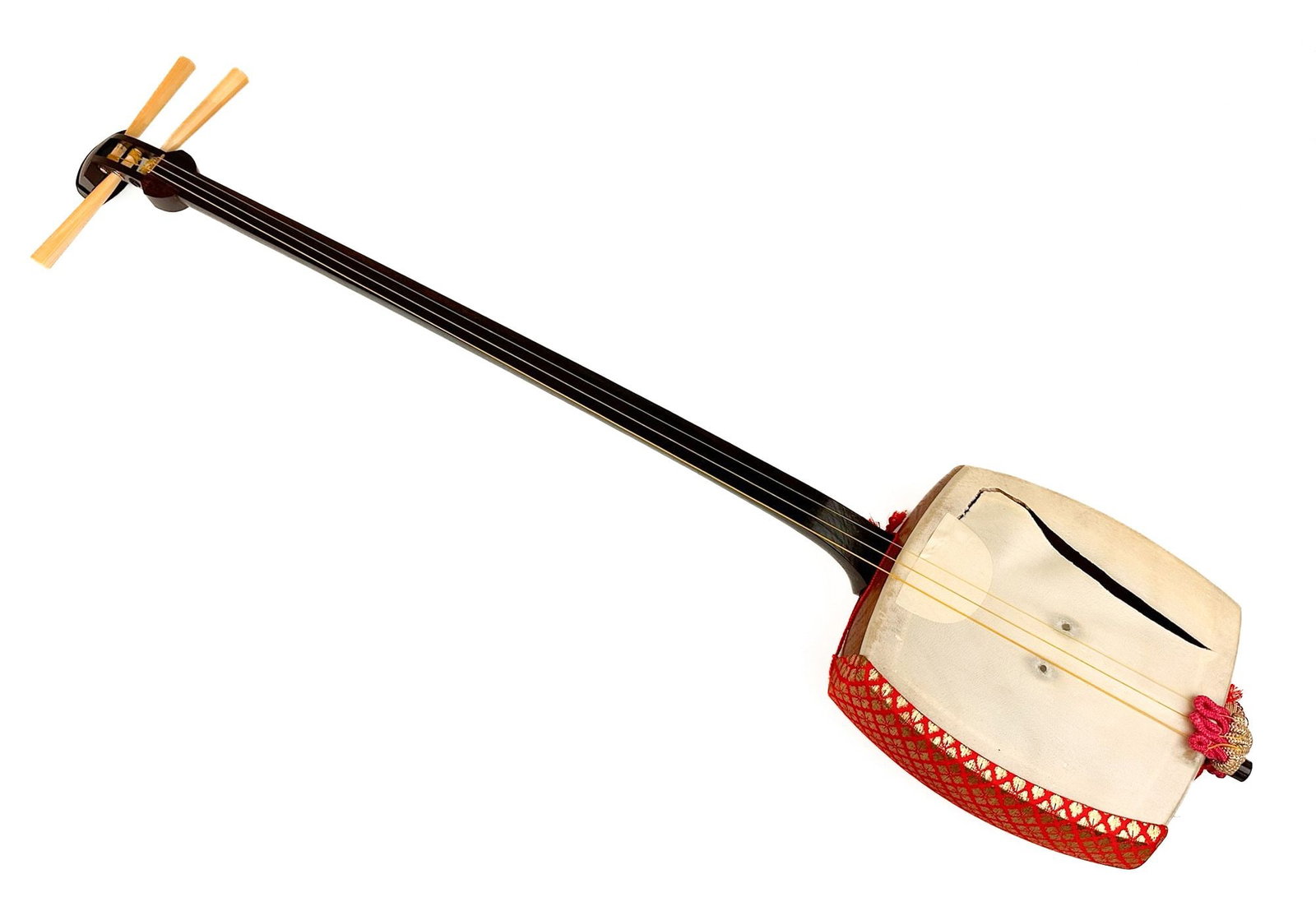 Antique Japanese Shamisen Musical Instrument (1 of 5)
