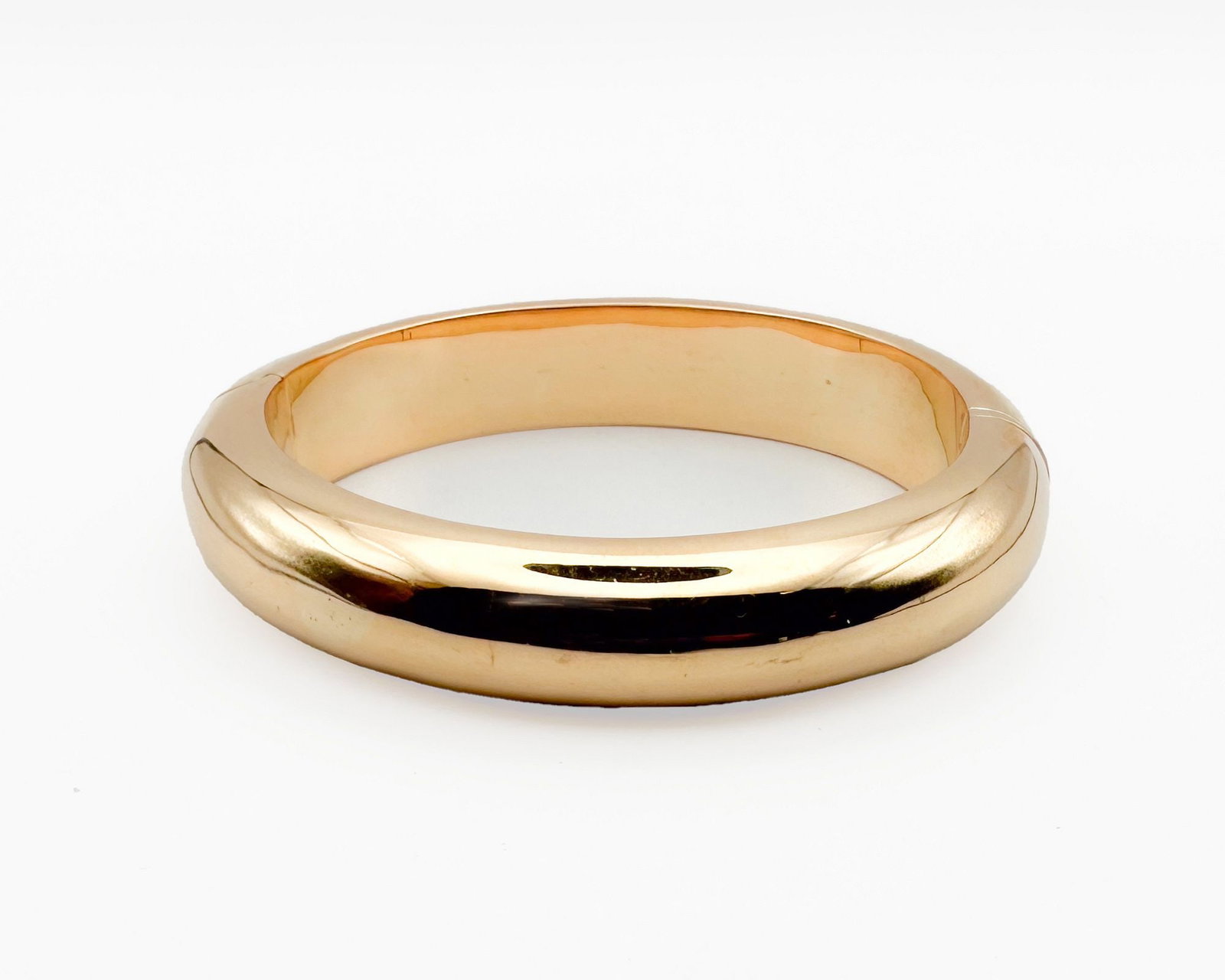 18K Yellow Gold Hinged Bangle Bracelet (1 of 3)