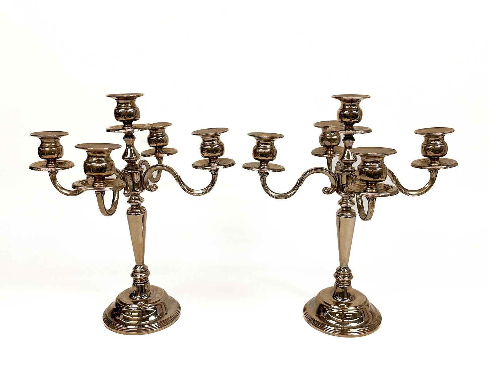 Pair Of Vintage Silverplated Five-Light Candelabras (1 of 2)