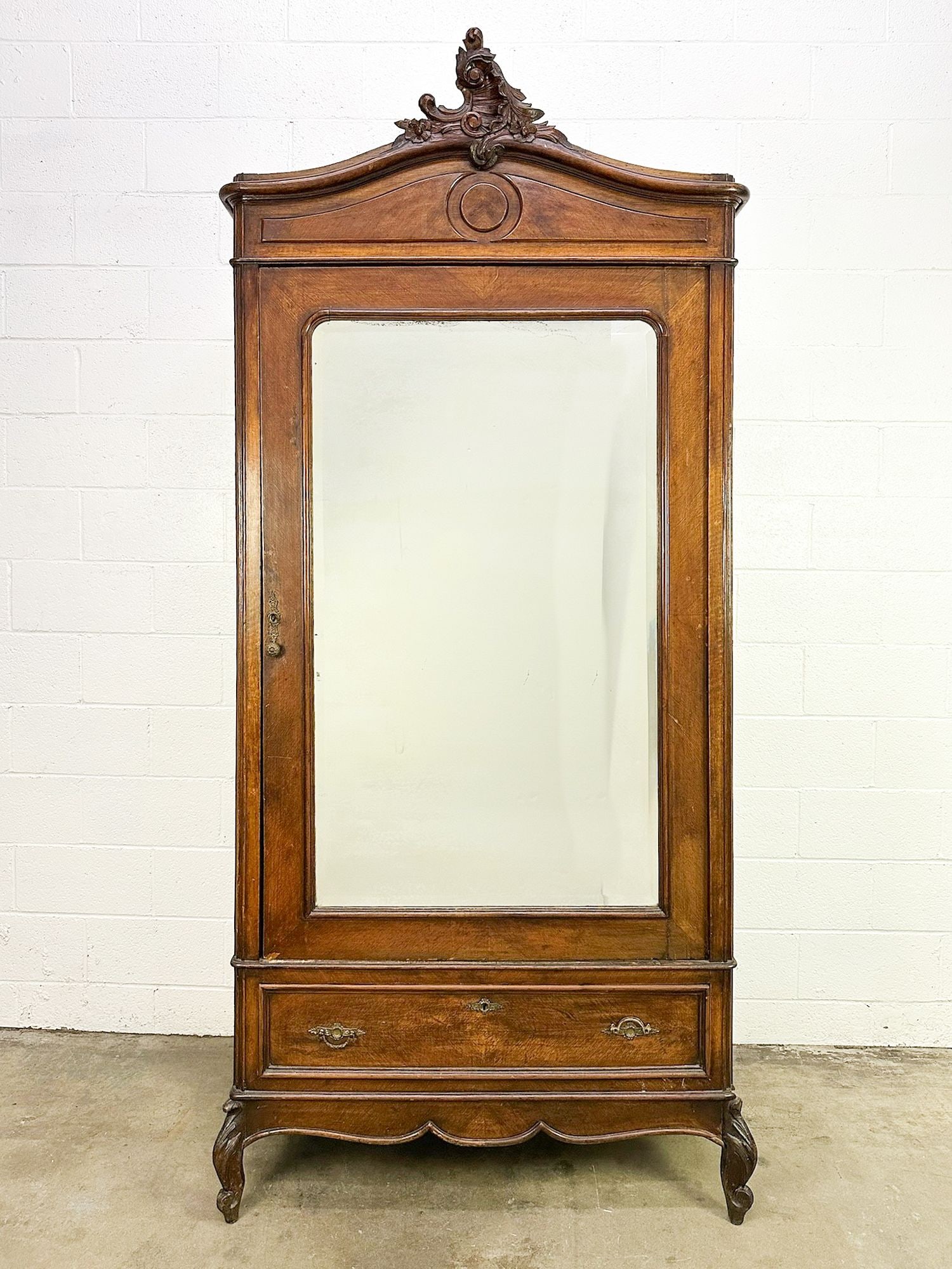 Louis XV Style Armoire With Mirror Door (1 of 9)