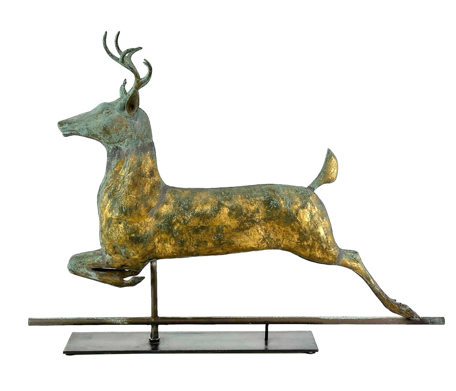 Sculpted Metal Deer Weathervane With Stand (1 of 7)