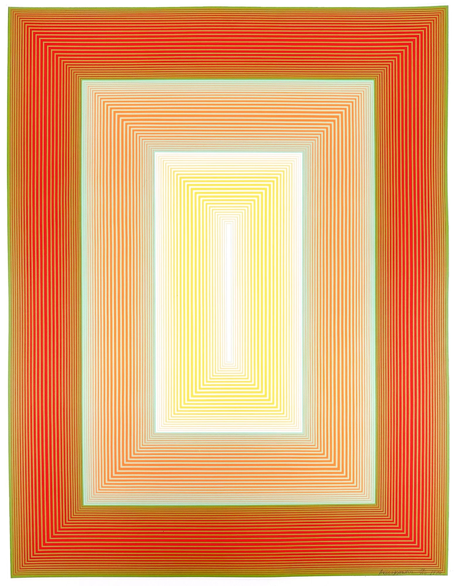 Richard Anuszkiewicz (1930-2020) Screenprint, Inward Eye, Ed 74/100, 1970 (1 of 4)