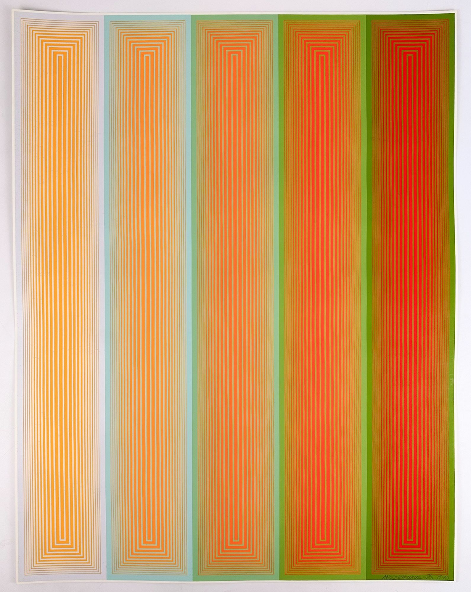 Richard Anuszkiewicz (1930-2020) Screenprint, Inward Eye, Ed. 74/100, 1970 (1 of 5)