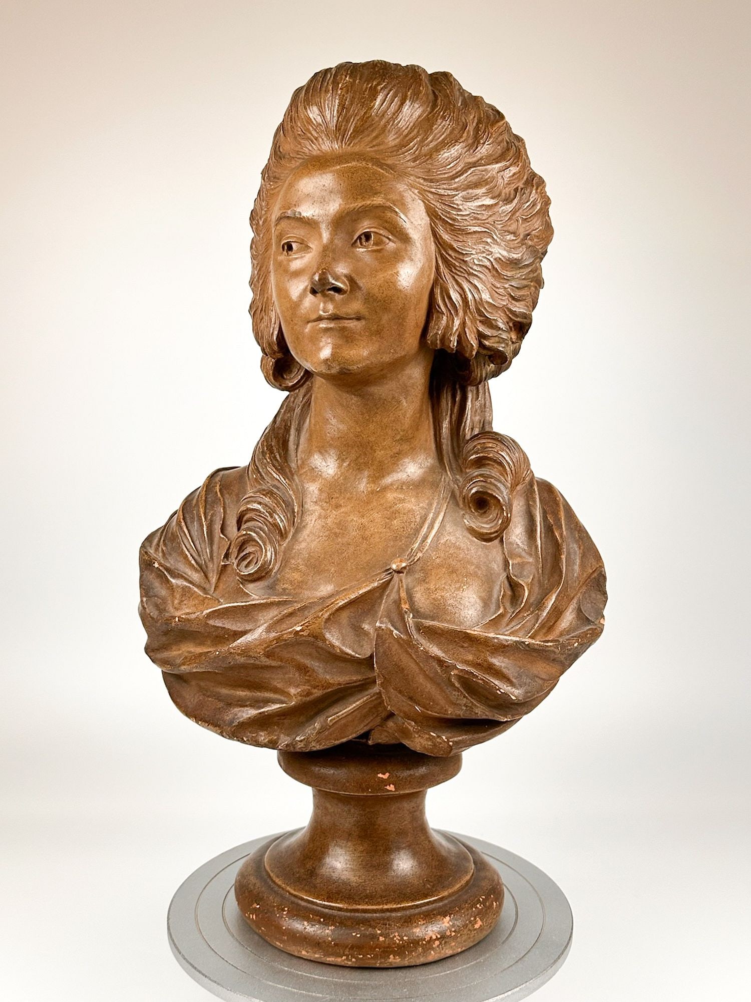 After Augustin Pajou, Plaster Bust of Princess Lamballe, Caussinus Paris (1 of 6)