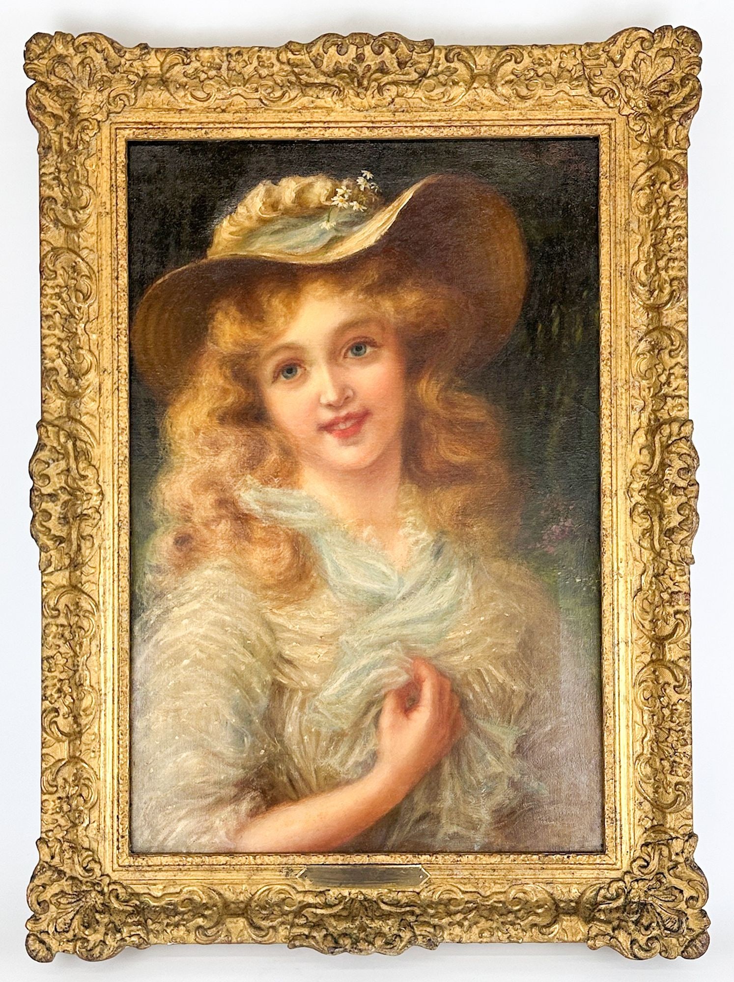 Edwin Bold (19th Century) Oil on Canvas, Portrait of Woman 1909 (1 of 6)