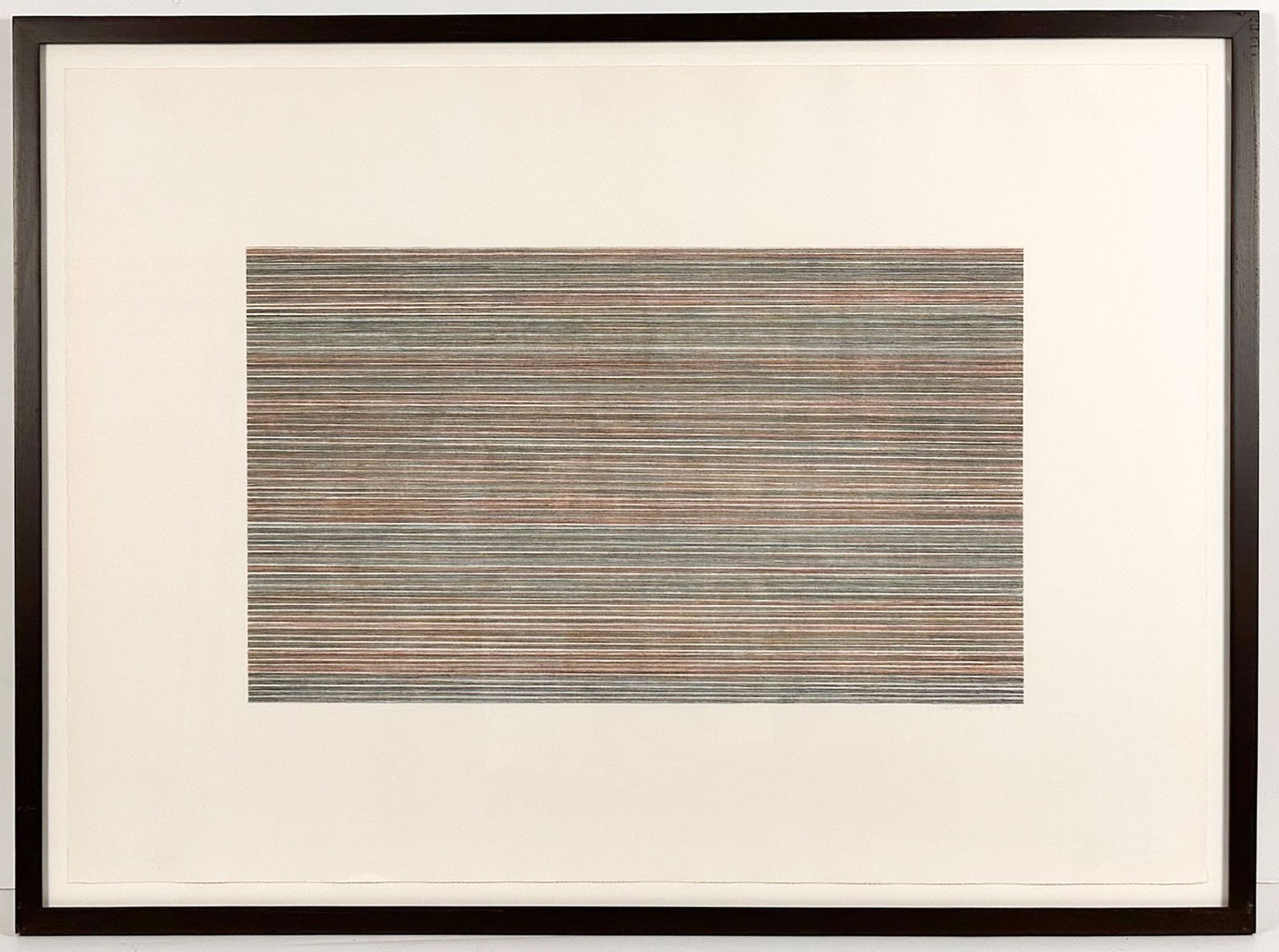 Laura Ulvestad Pepich (20th Century) Original Pen Drawing on Paper, 1977: Signed on lower right corner. Visible approx. 16.5 in H x 28 in W. Frame approx. 33.25 in H x 45 in W. Weighs 12 lbs 8 oz.