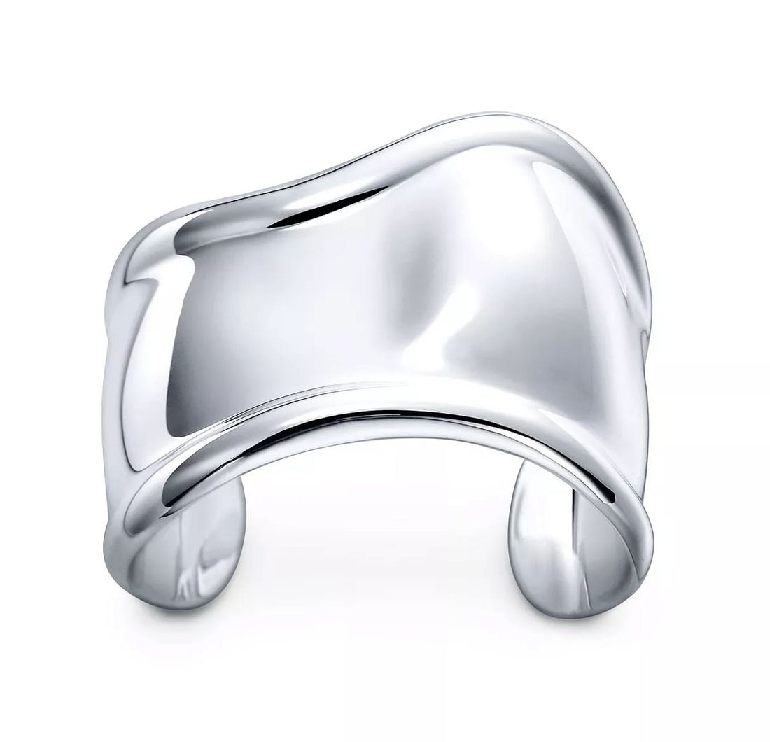 Tiffany & Co. Elsa Peretti Sterling Silver Bone Cuff Bracelet for Right Wrist: Elsa Peretti for Tiffany & Co. sterling silver Bone cuff bracelet, designed for the right wrist. Signed Peretti Tiffany & Co. Inner opening is 6 inches, width 2 inches. Gross weight 58.6 grams