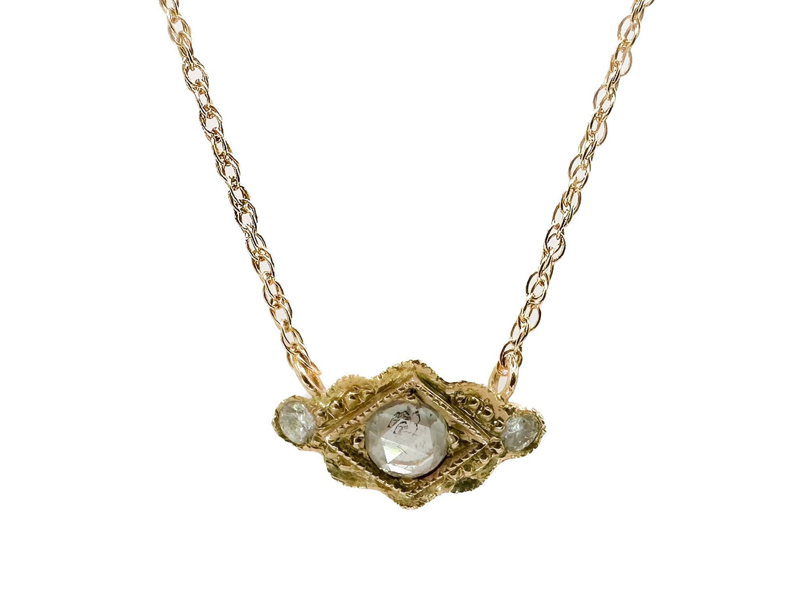 MS Co 14K Gold & Diamond Pendant Necklace (1 of 2)