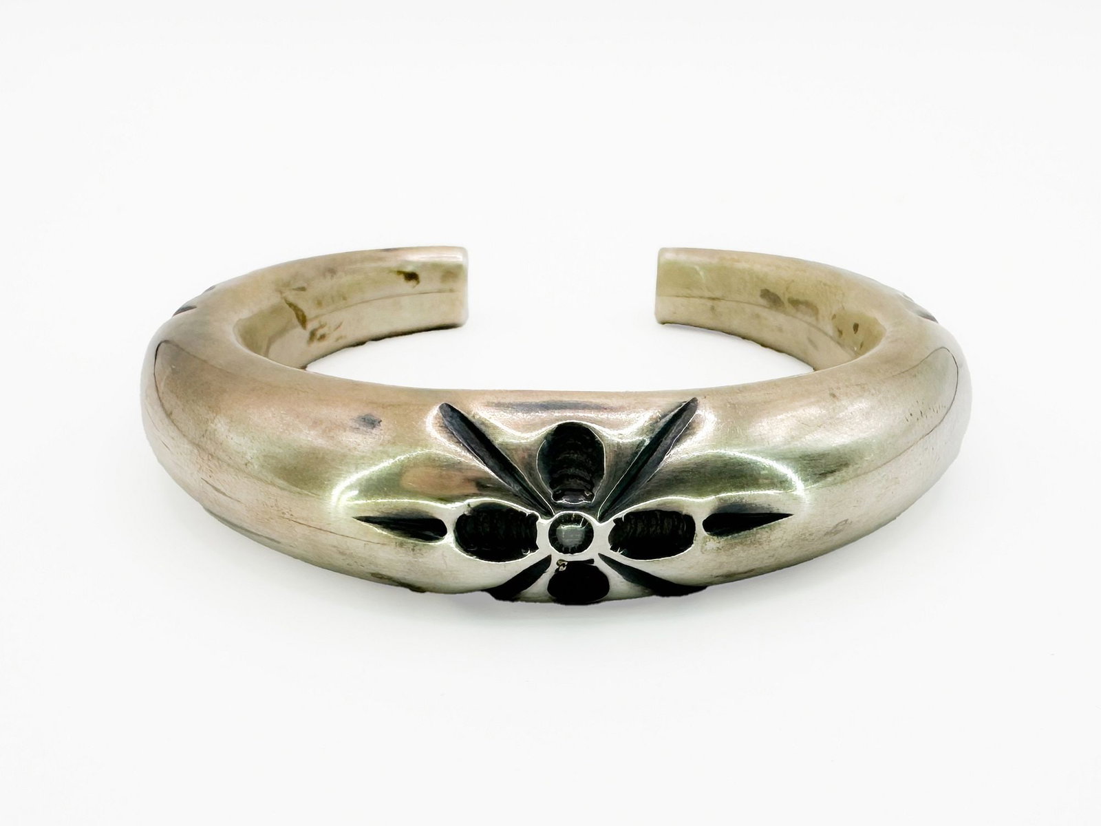 Sterling Silver Floral Cuff Bracelet (1 of 4)