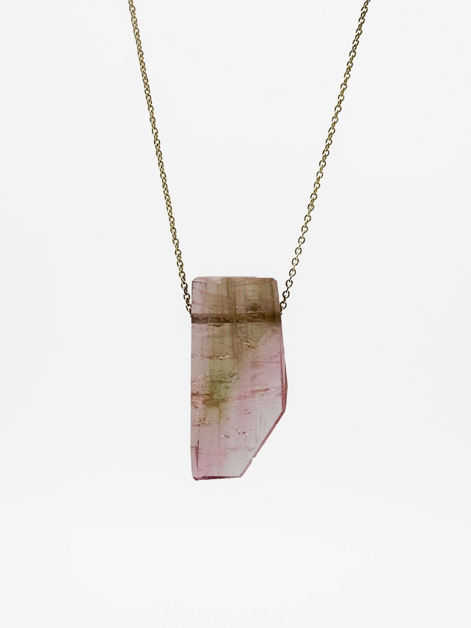Margaret Solow 14K Gold & Pink Tourmaline Pendant Necklace (1 of 3)