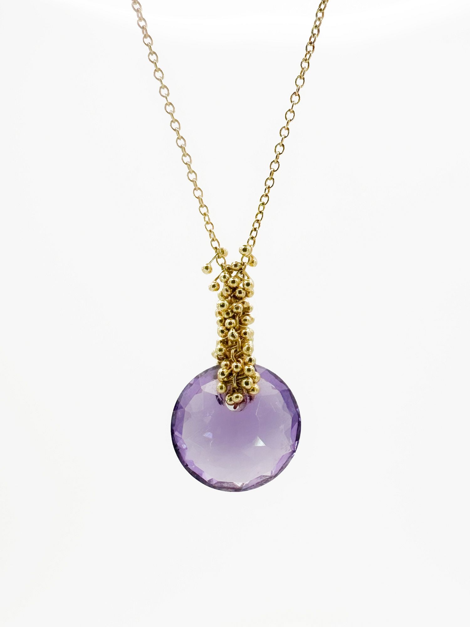 18K Gold & Amethyst Pendant Necklace (1 of 3)