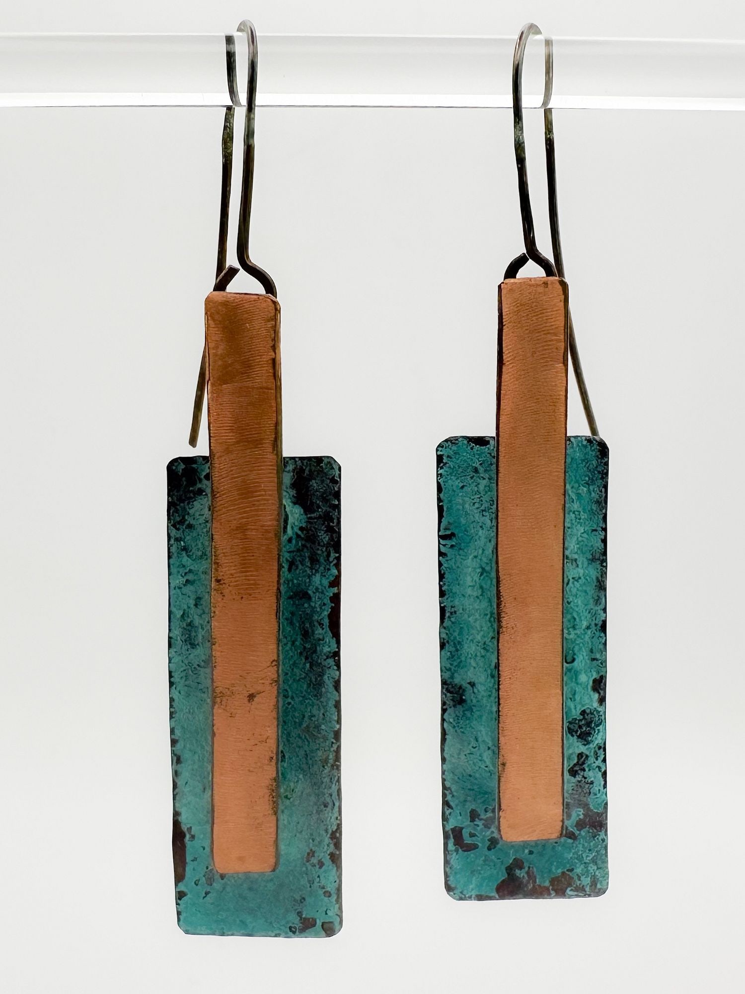 Ricardo Ortiz Copper & Patinated Metal Drop Earrings (1 of 2)