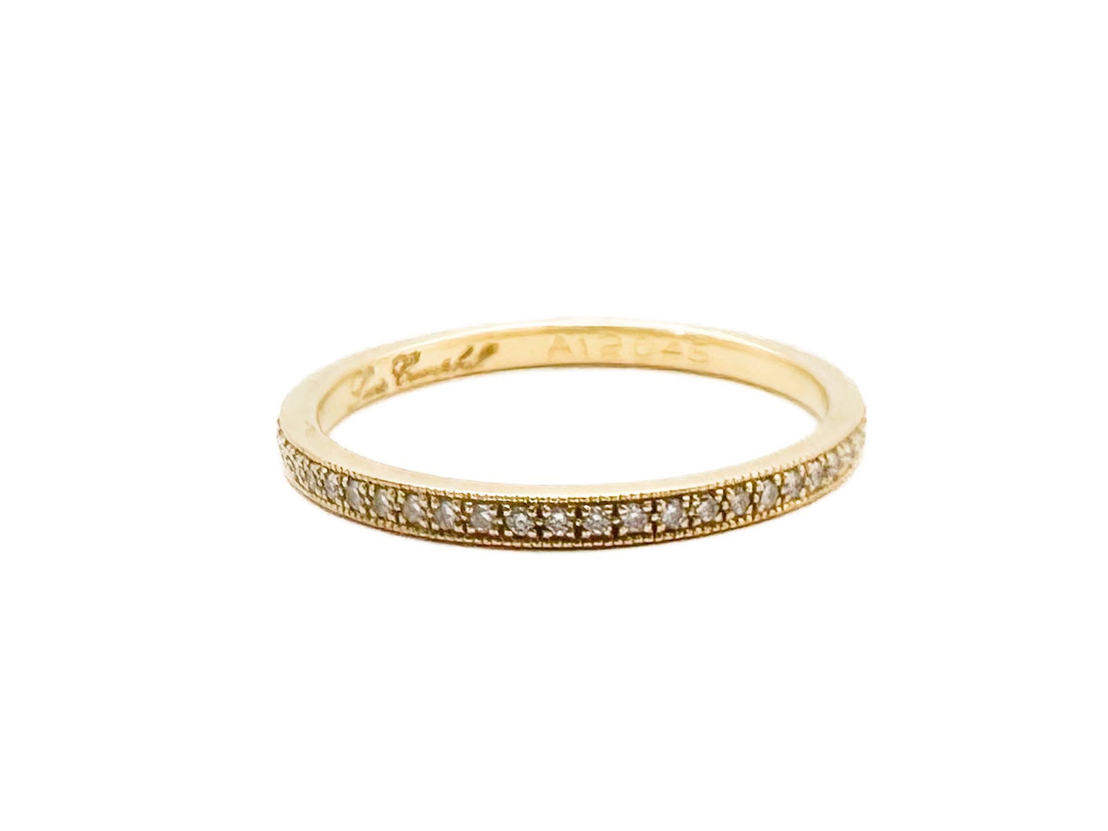 Lucie Campbell London 22K Gold Diamond Eternity Band, Size 8 (1 of 6)