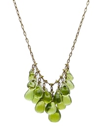 Ten Thousand Things 18K Gold Peridot Briolette Cluster Necklace