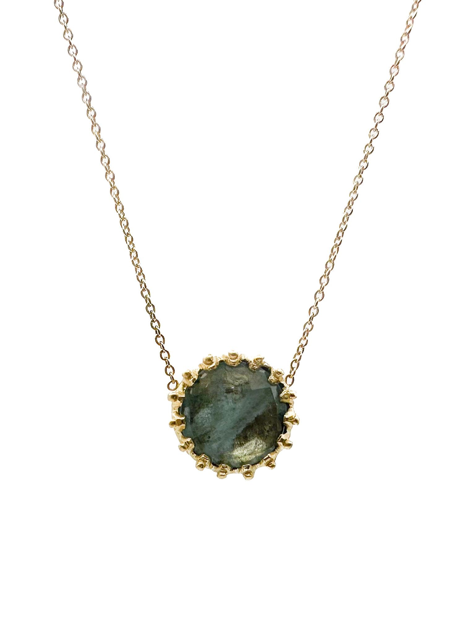 18K Gold Aquamarine Pendant Necklace (1 of 5)