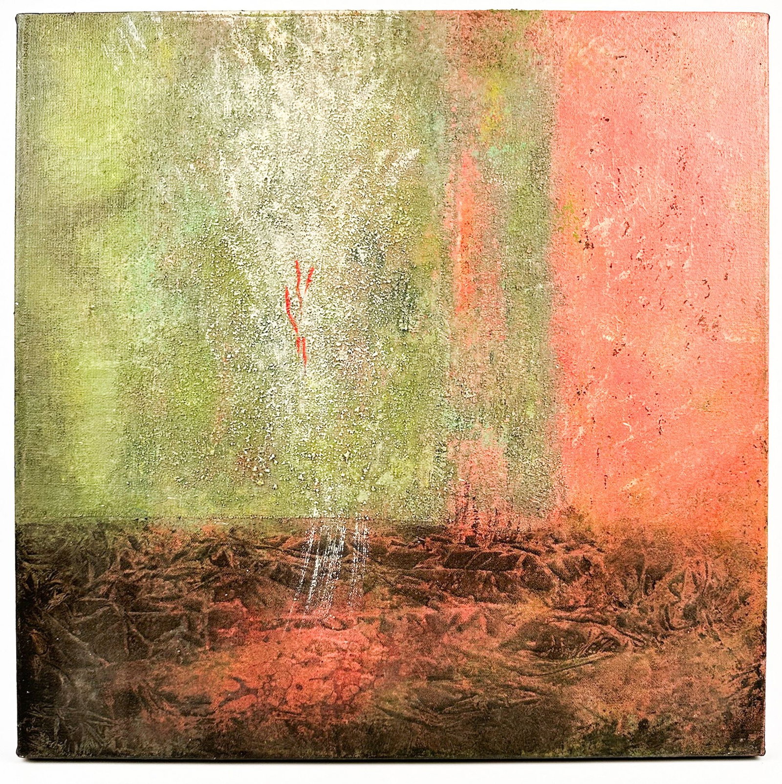 Abstract Acrylic on Canvas Painting, Signed (1 of 3)