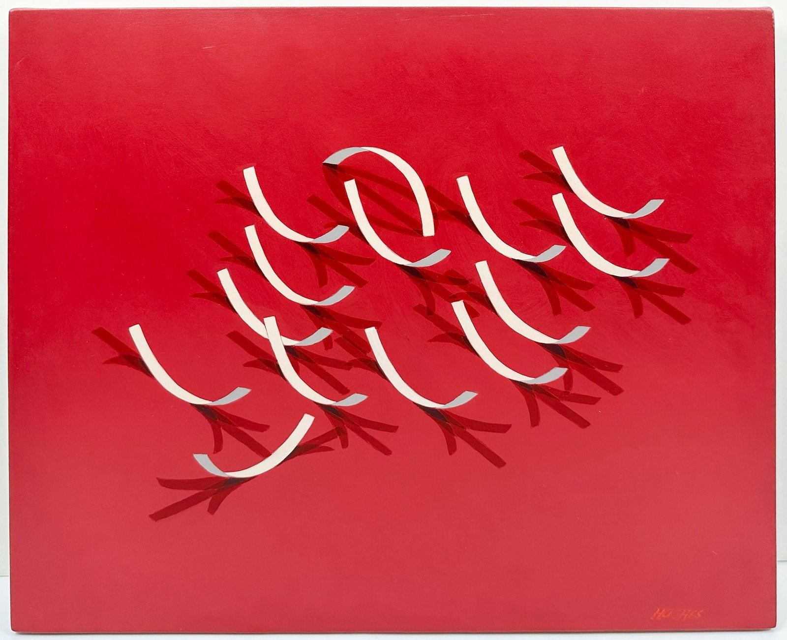 Manuel Hughes (B. 1938) Oil On Canvas, Ribbonscape 2 (1 of 3)