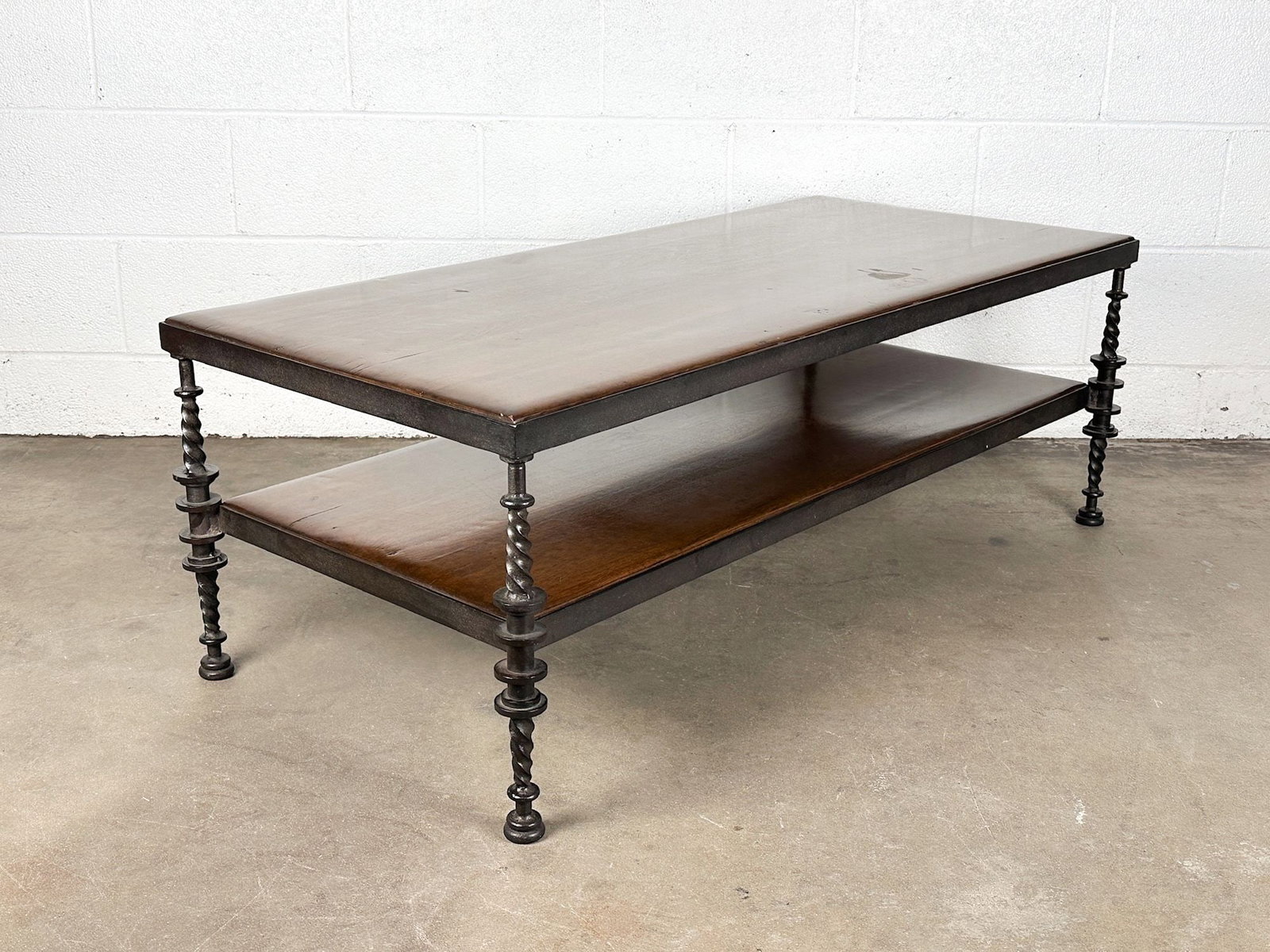 Paul Ferrante Madison Wrought Iron and Wood Coffee Table (1 of 6)