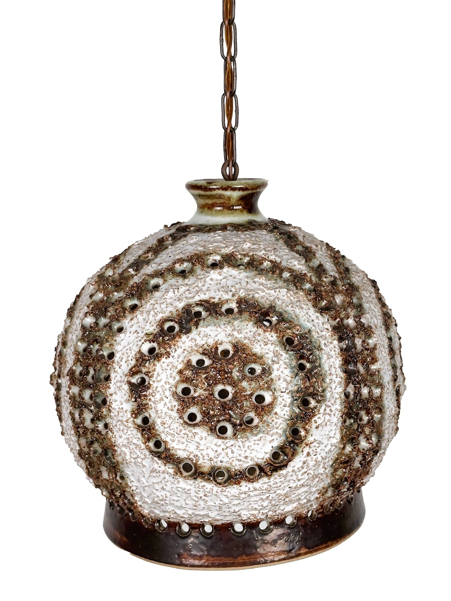 Kingo Keramik Danish Midcentury Modern Ceramic Hanging Pendant Lamp (1 of 5)