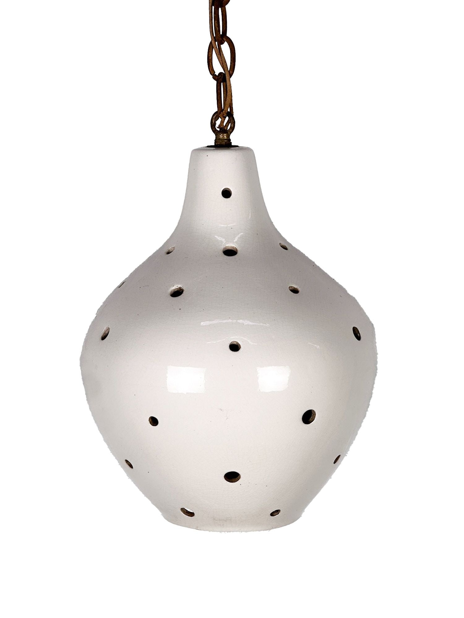 Modernera Porta-Lite Midcentury White Hanging Pending Lamp Light Fixture (1 of 5)