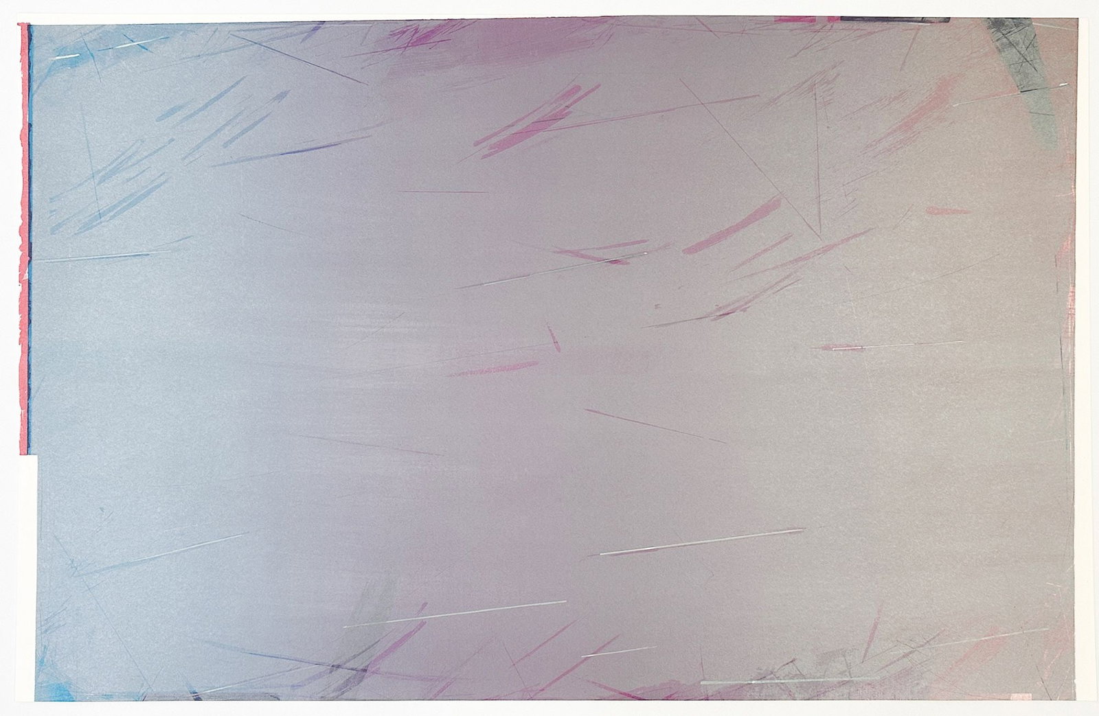 Norie Sato (b.1949) Lithograph, Abstract Blue Purple Gray Gradient (1 of 4)