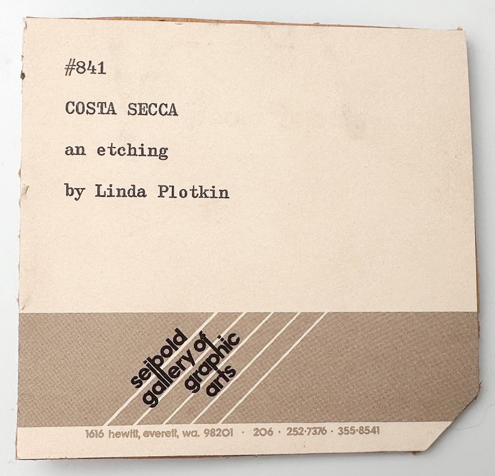 Linda Plotkin (b. 1938) Signed Artist Proof Etching Print, Costa Secca - 6