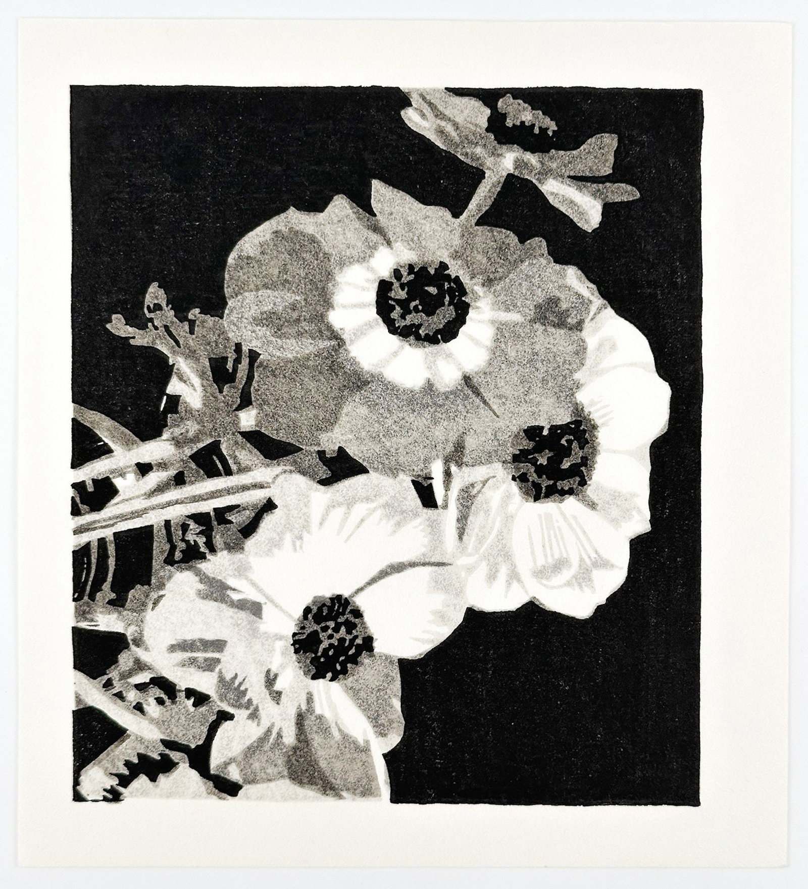 Narumi Katsuragawa (b. 1974) Woodblock Print, Anemone, 2011 (1 of 2)