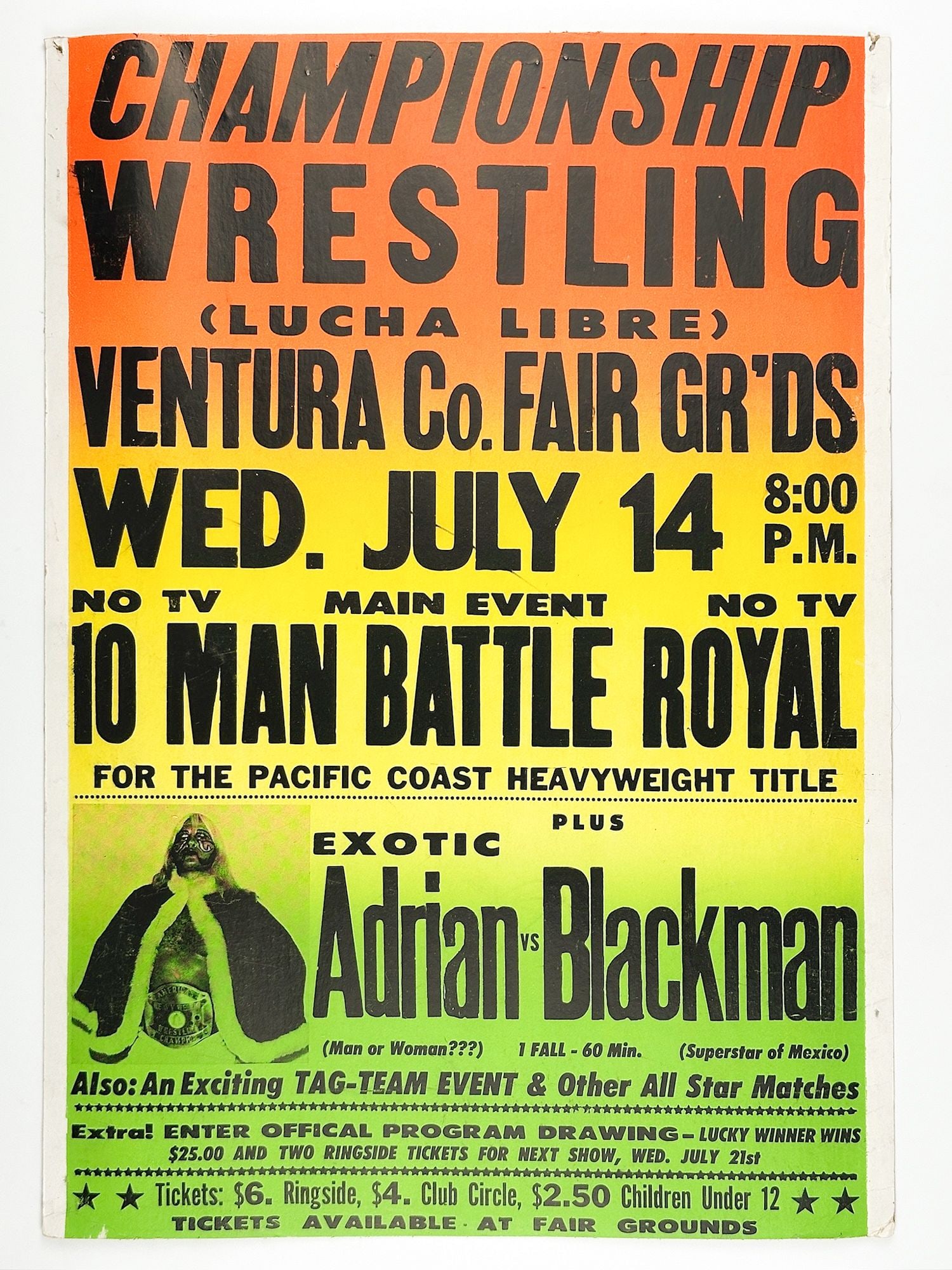 Colby Printing Co. Lucha Libre Mexican Wrestling Poster (1 of 3)