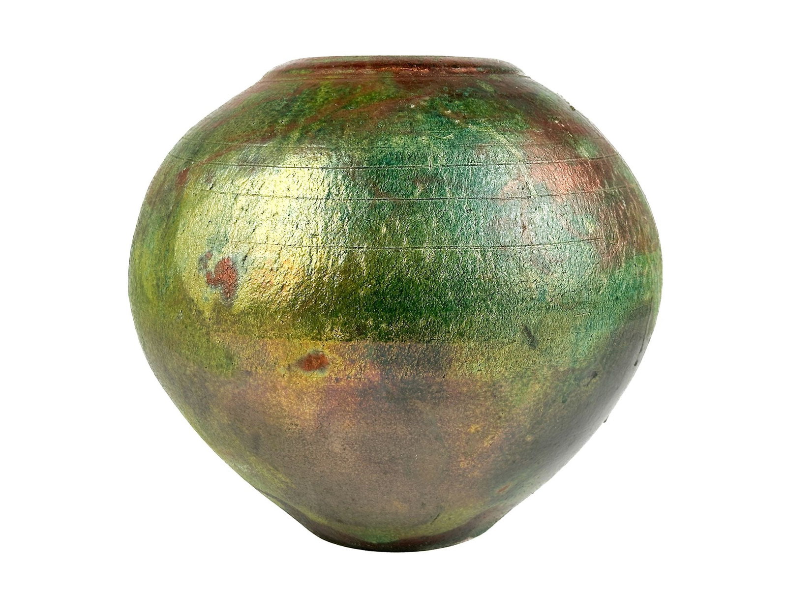 Perry Signed Raku Ceramic Vase (1 of 6)