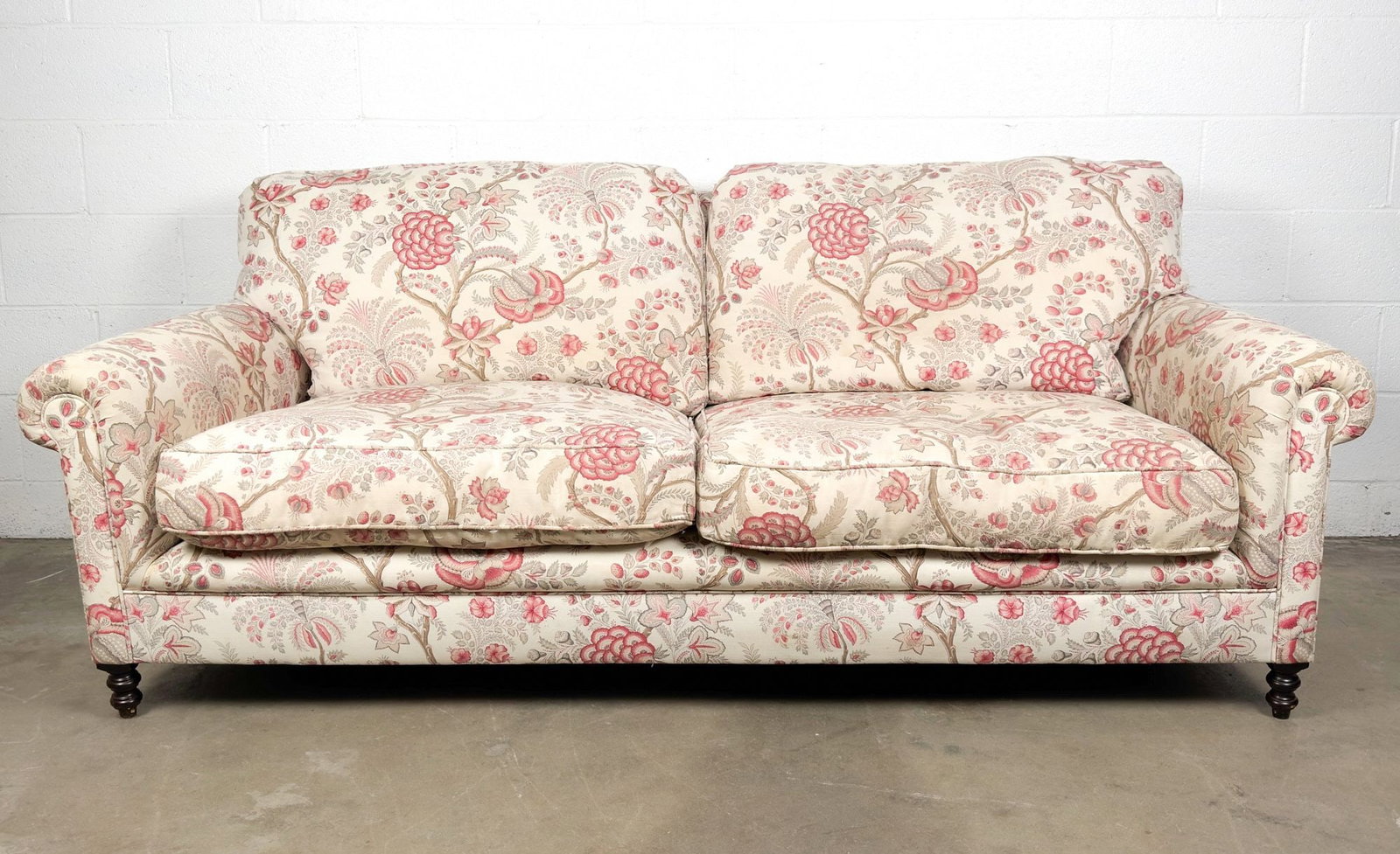 George Smith Upholstered Sofa with Floral Fabric (1 of 11)