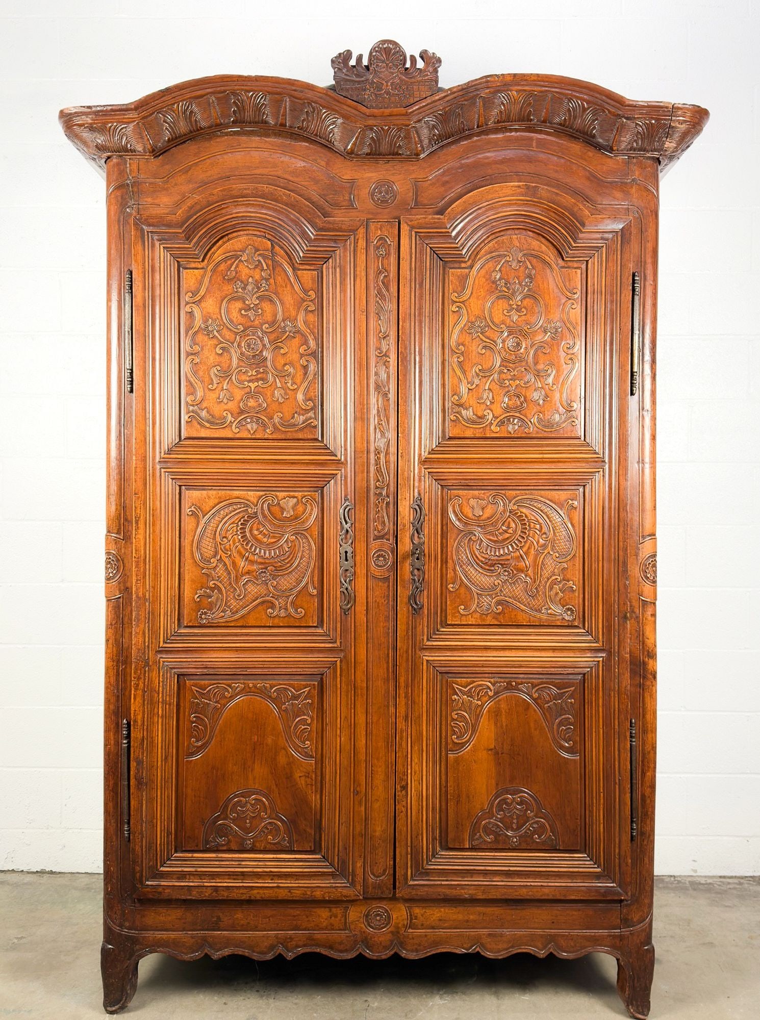 Antique French Renaissance Revival Carved Wood Armoire (1 of 5)