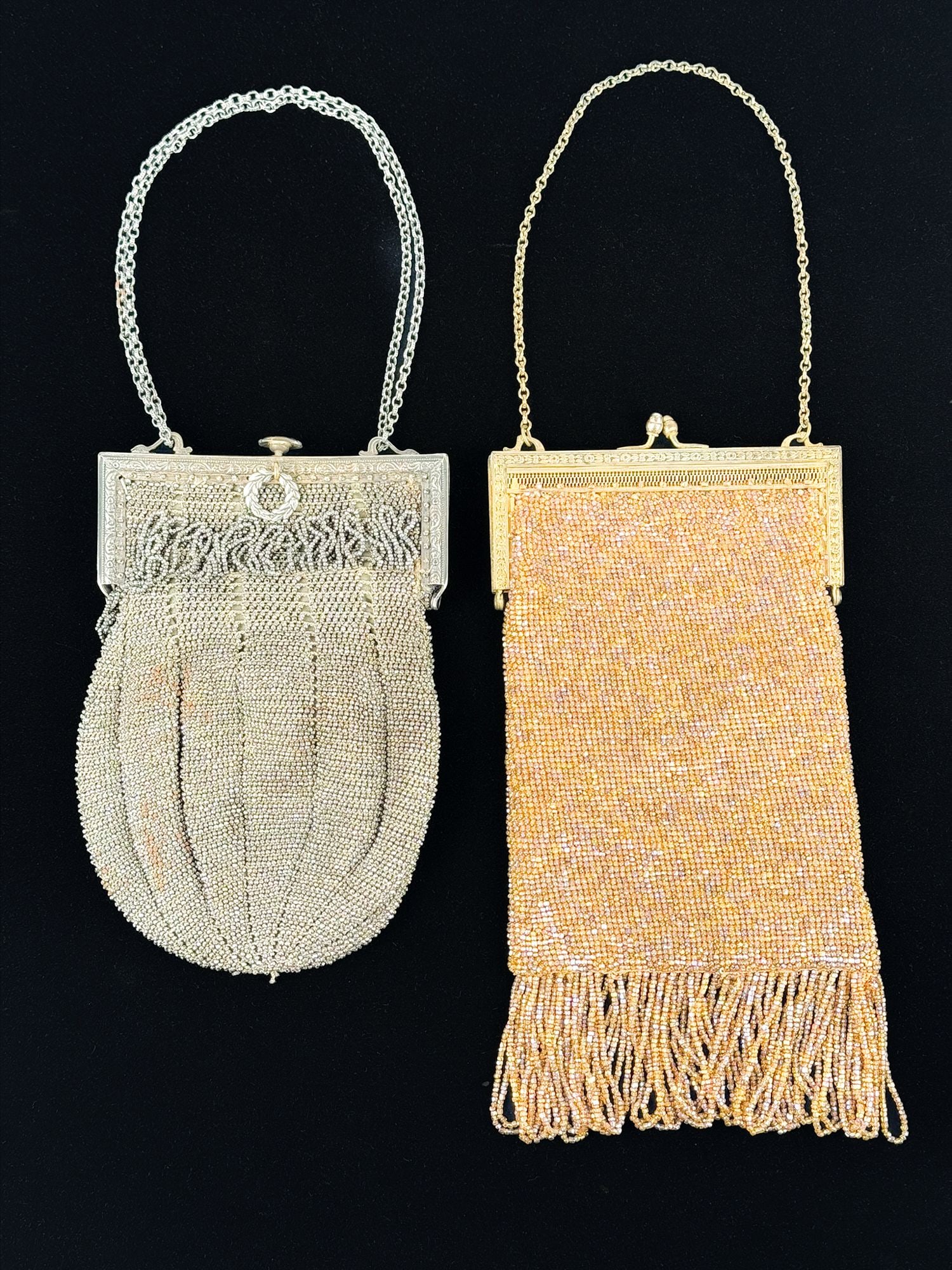 Two Cut-Steel Beaded Evening Purses with Decorative Frames, Early 20th Century (1 of 12)