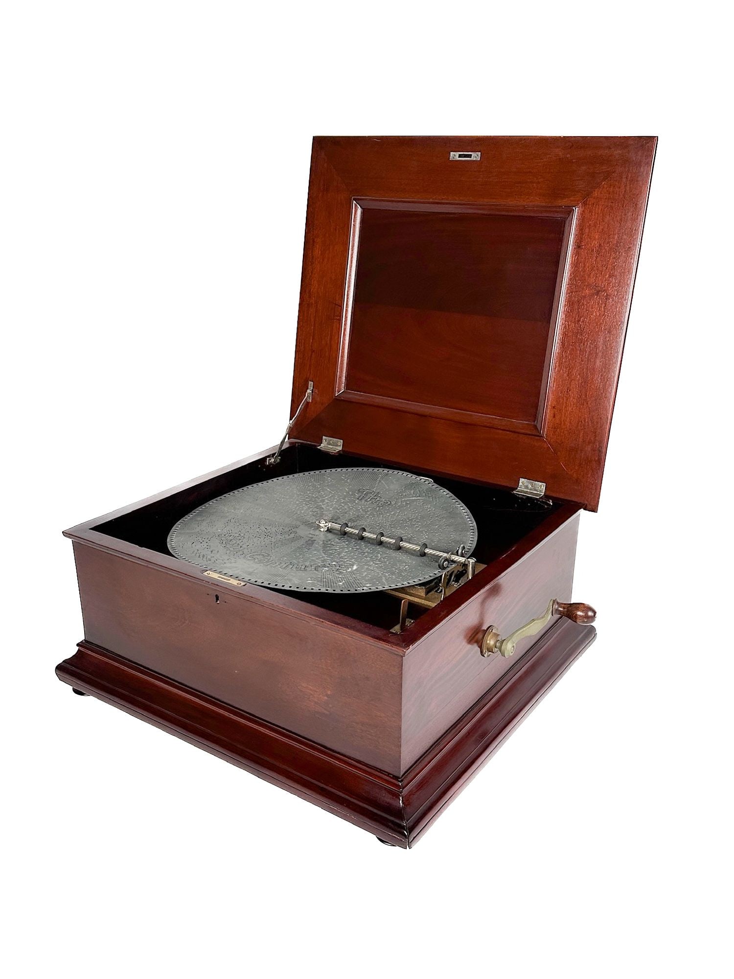 Antique Polyphon 18.5 Inch Disc Music Box with 5 Discs (1 of 14)