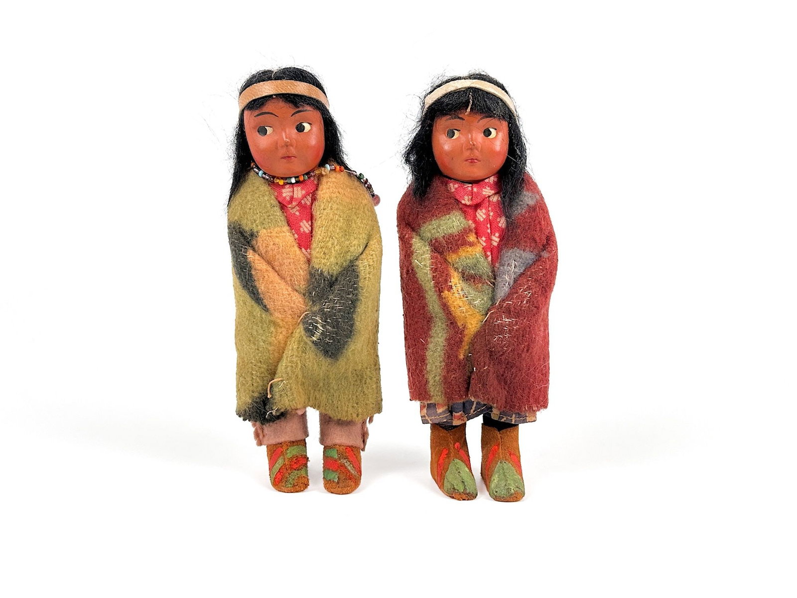 Pair of Vintage Skookum (Bully Good) Indian Dolls (1 of 6)