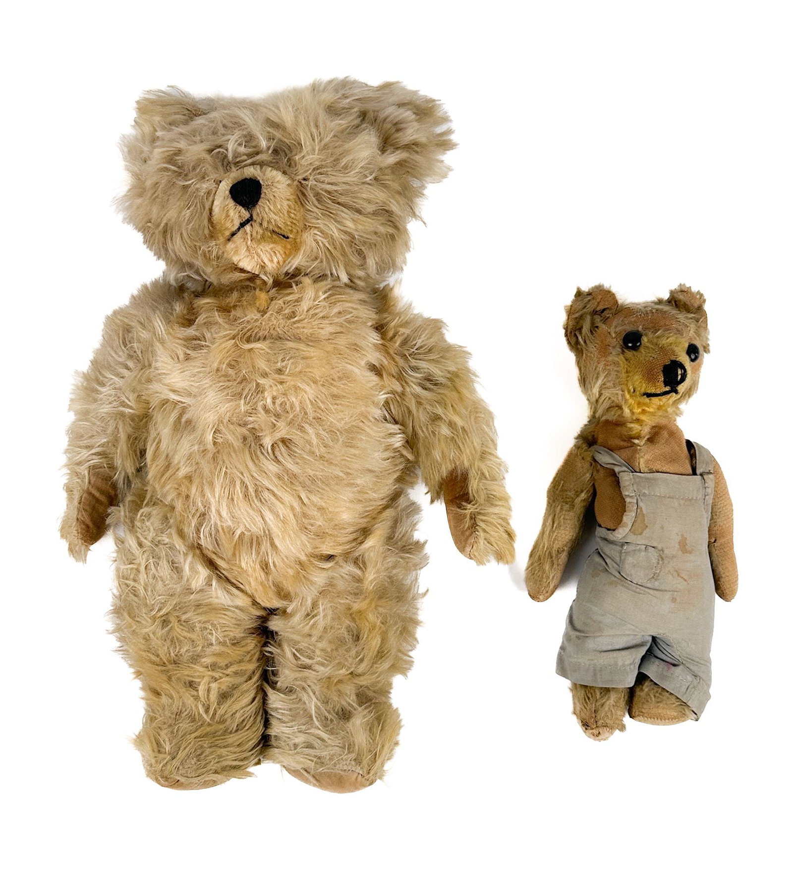 Pair of Early 20th Century Mohair Teddy Bears (1 of 4)