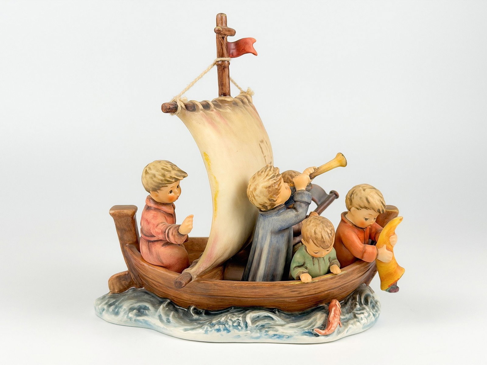 Vintage Goebel M.I. Hummel Ceramic Figure, Land in Sight, 1992 (1 of 6)