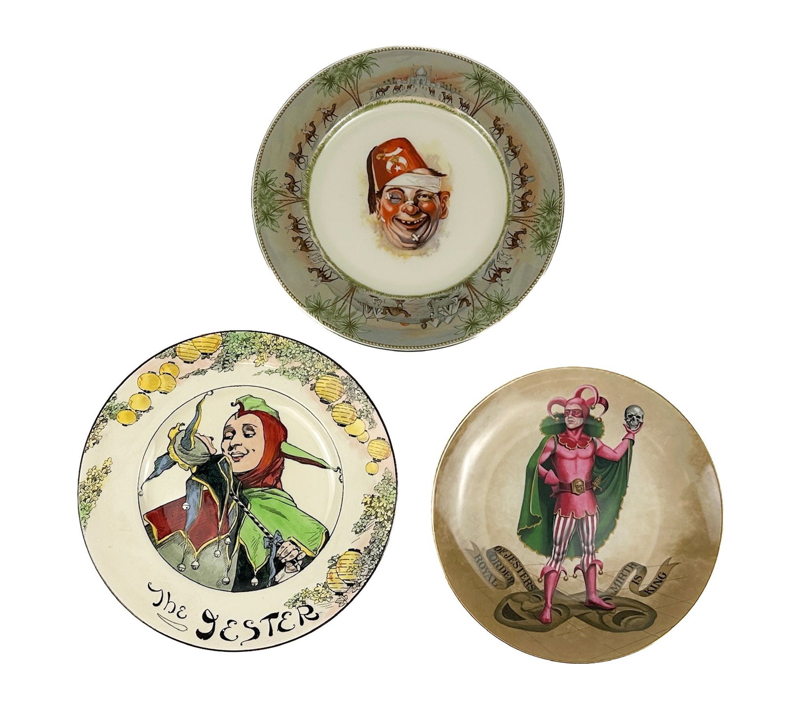 Group of 3 Royal Order of Jesters Decorative Plates (1 of 5)