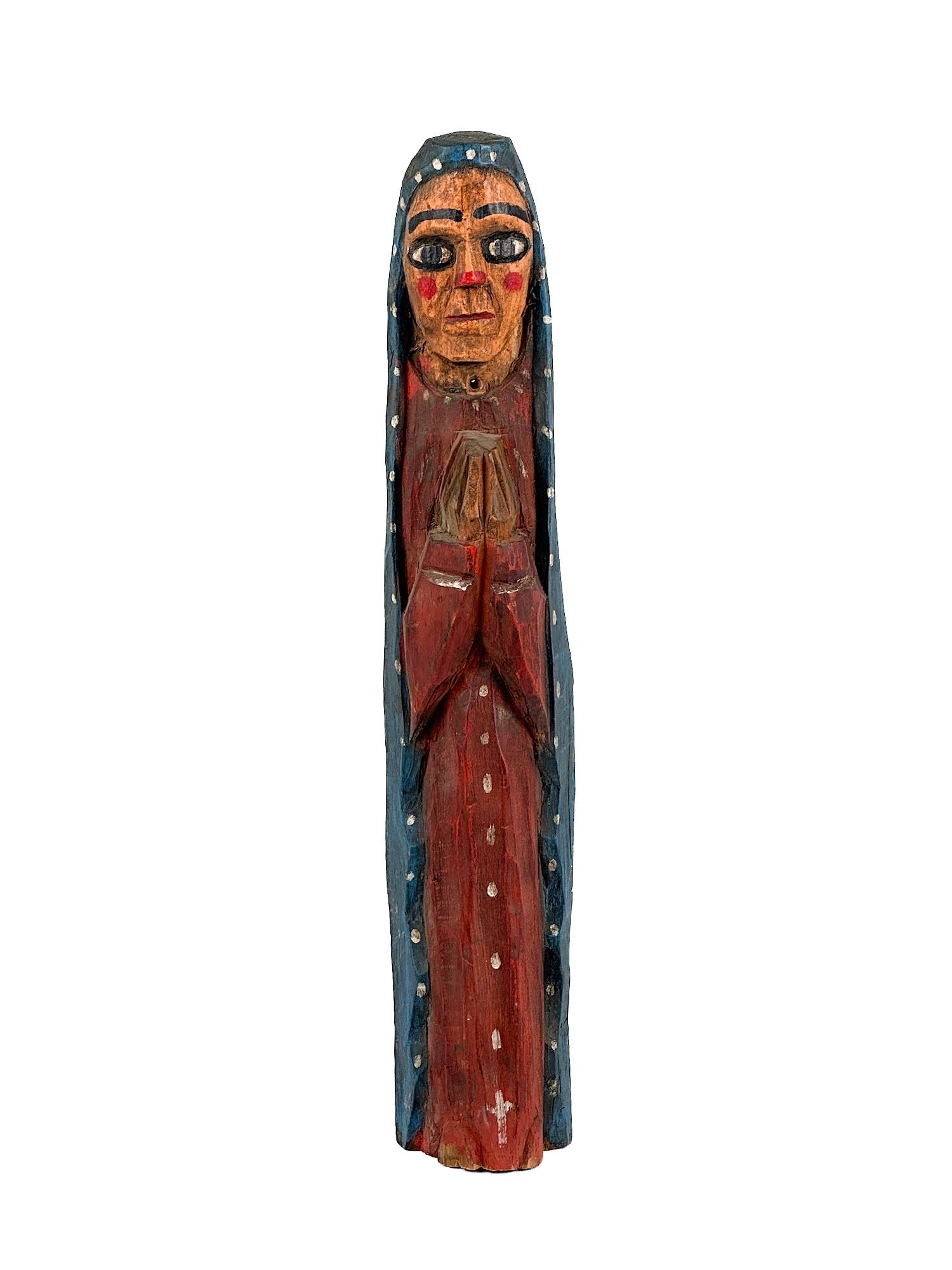 Taylor's Find: Handcarved Virgin Mary Guatemalan Santo Folk Art Wood Carving (1 of 5)