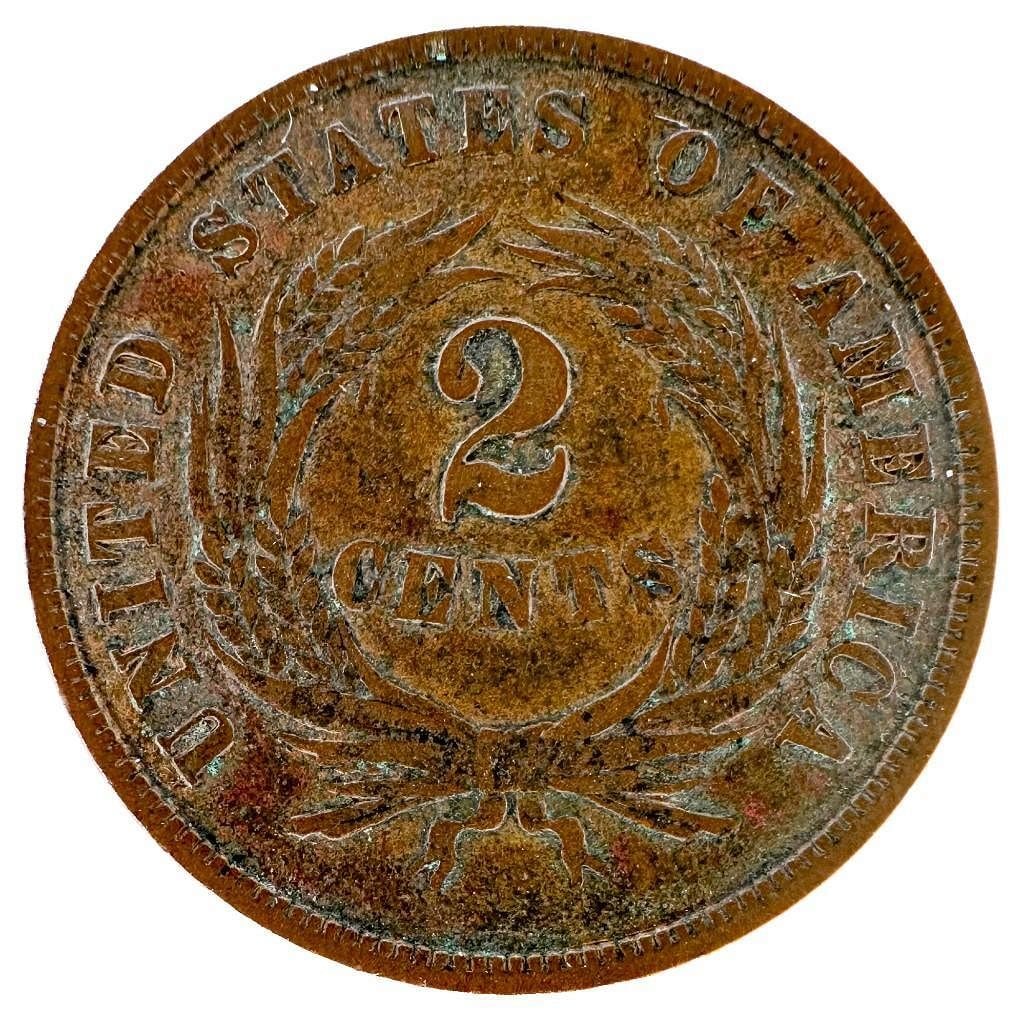 1864 Two Cent US Coin (1 of 2)