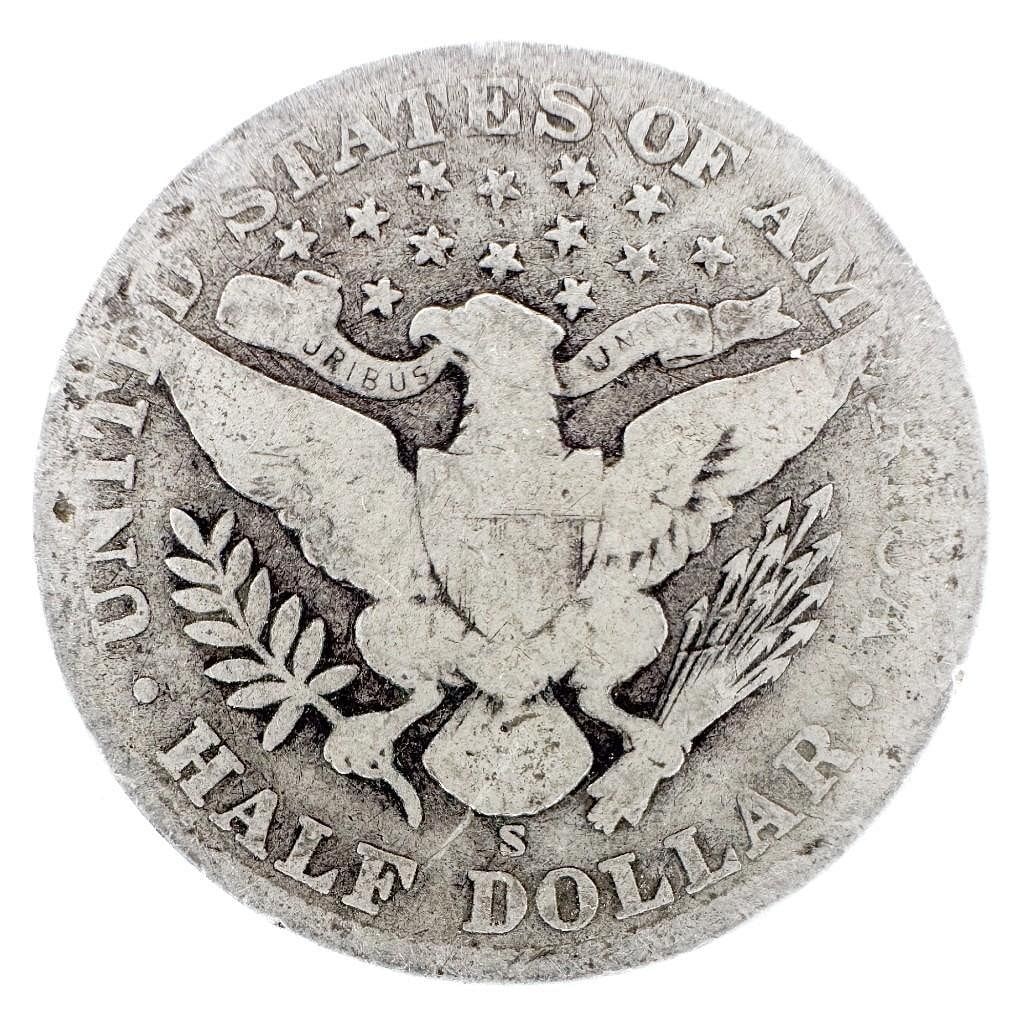 1908-S Barber Half Dollar - 2