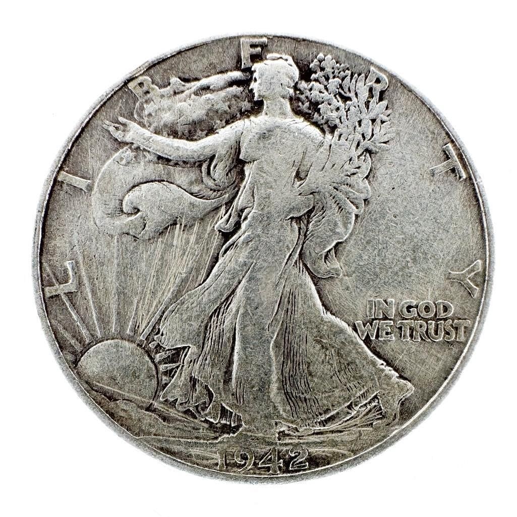 1939-S Walking Liberty Half Dollar: A 1939-S Walking Liberty half dollar. Features Adolph Weinman's celebrated design. Shipping & Handling. All lots won by the same bidder are combined into one shipment via USPS Priority Mail (tracking