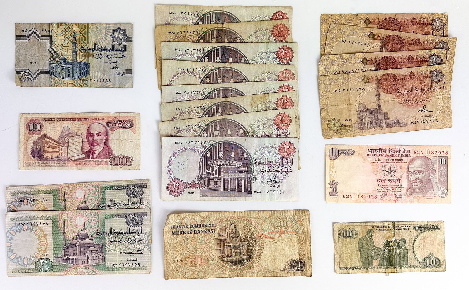 Group of 19 Middle Eastern & South Asian Banknotes (1 of 4)