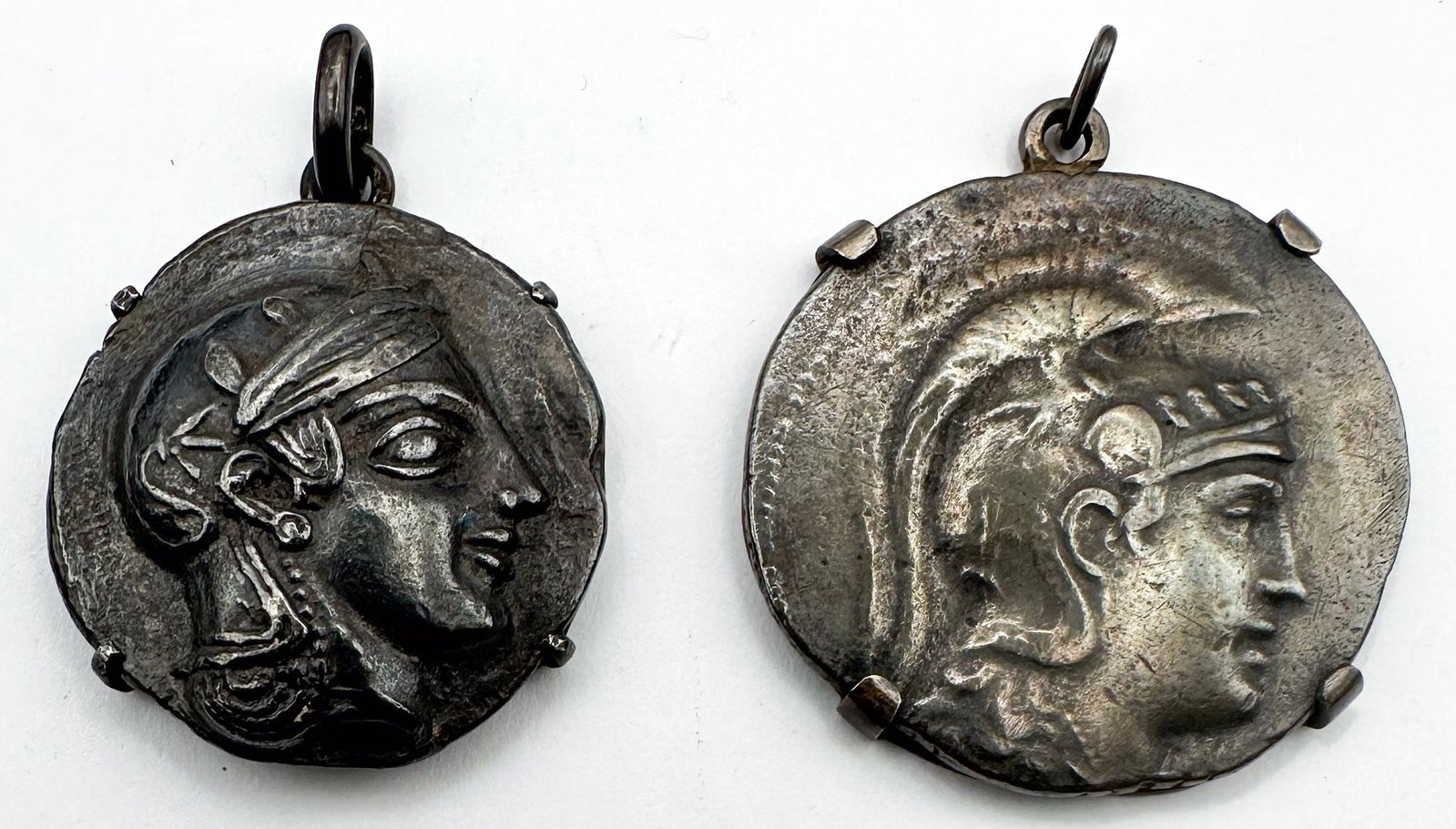 Lot of 2 Ancient Coin Pendants (1 of 2)