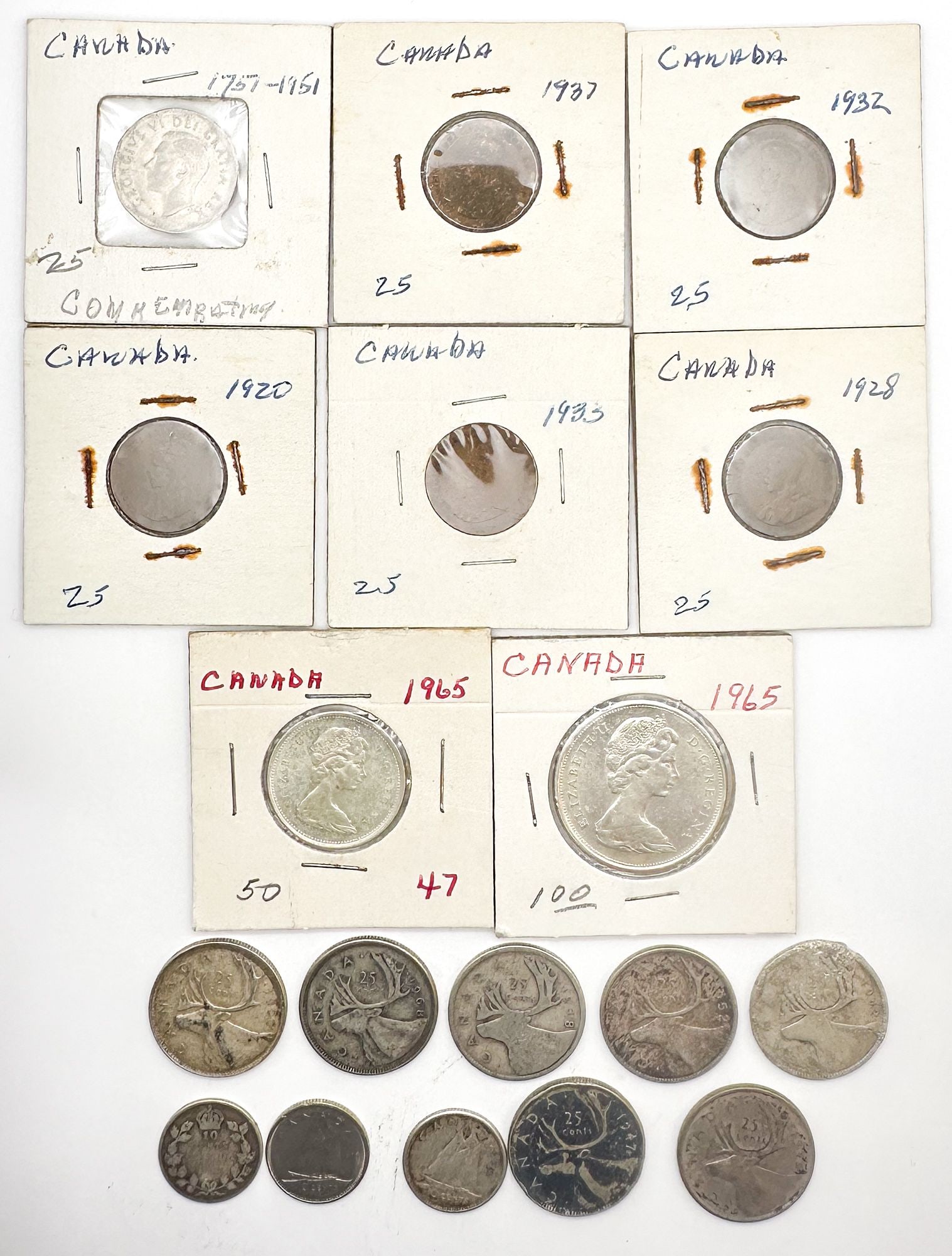 Collector's Lot of 18 Canadian Coins, 80% and Sterling (1 of 12)